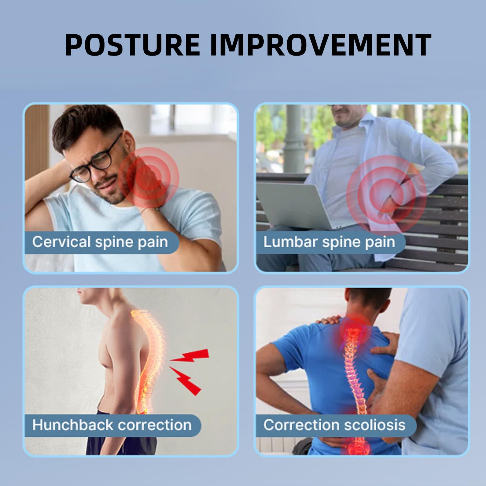 MaelPaom Posture Corrector Back Brace for Men & Women – Relieve Small, Black