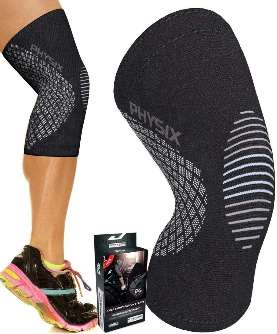 Physix Gear Knee Compression Sleeve for Men & Women – Best Compression Knee