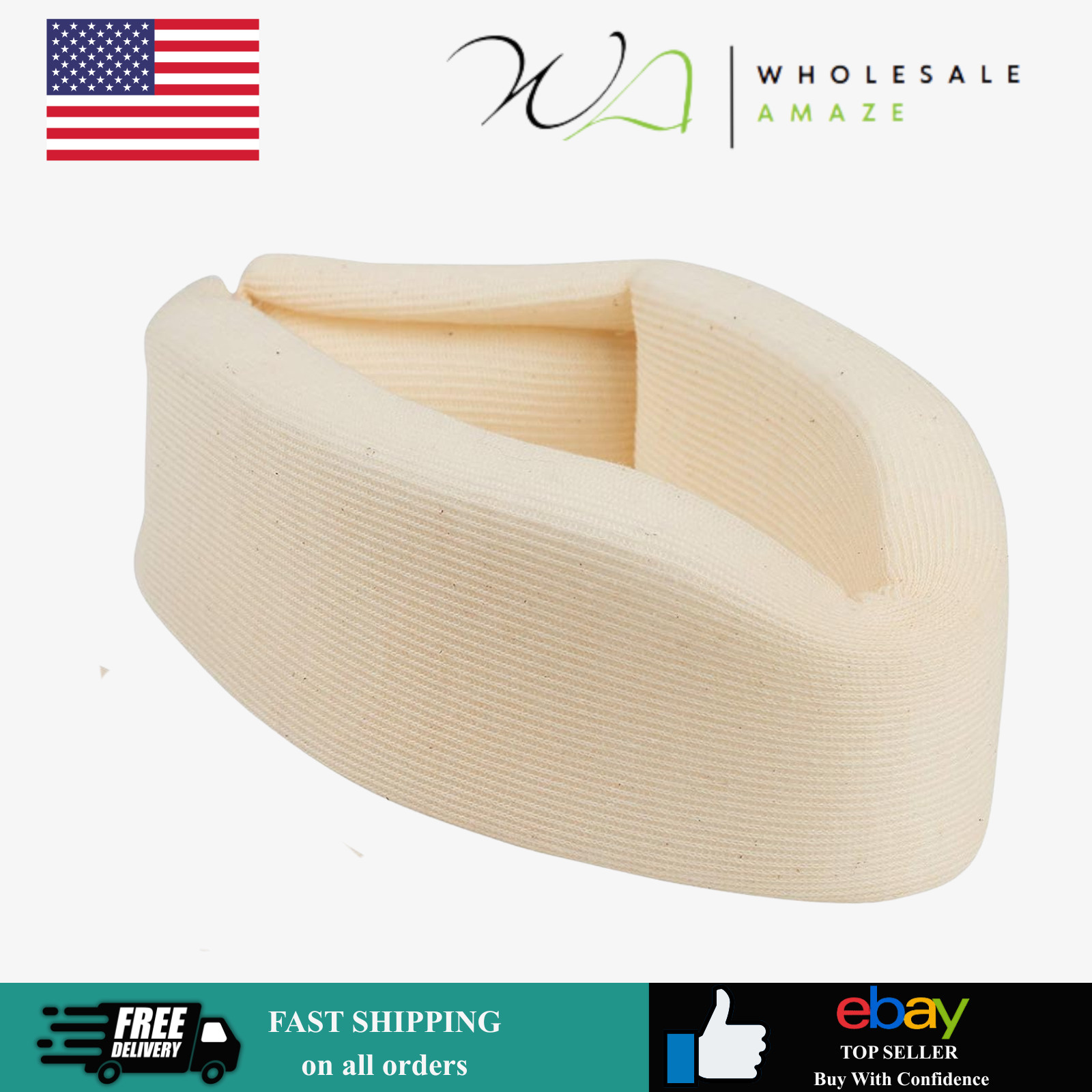 Universal Foam Cervical Collar, 2″ Support Height, For Chronic Neck Pain