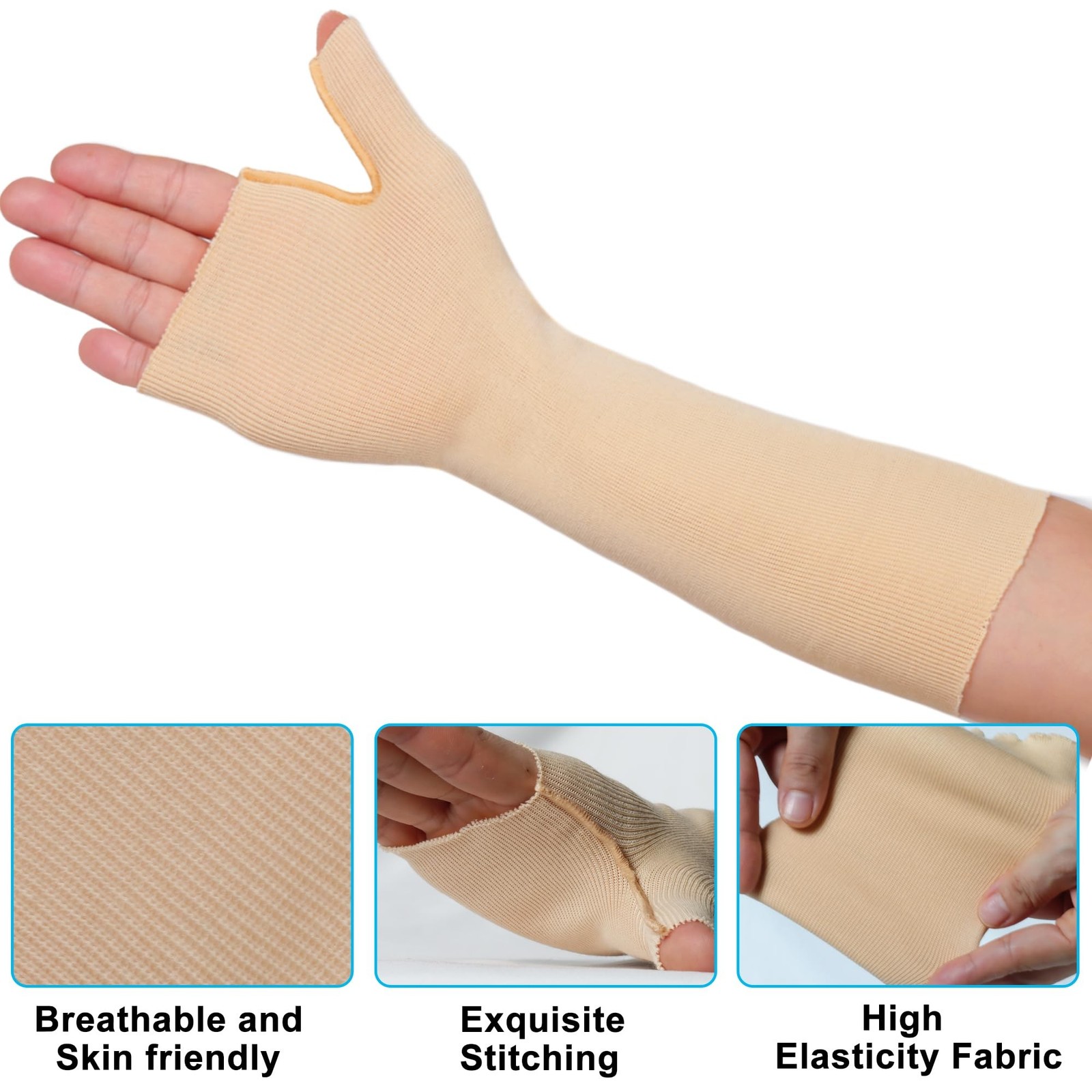 KONSEDIK Hand Socks for Splint (Pack of 6),Elastic Stockinette Tubing,Wrist B…