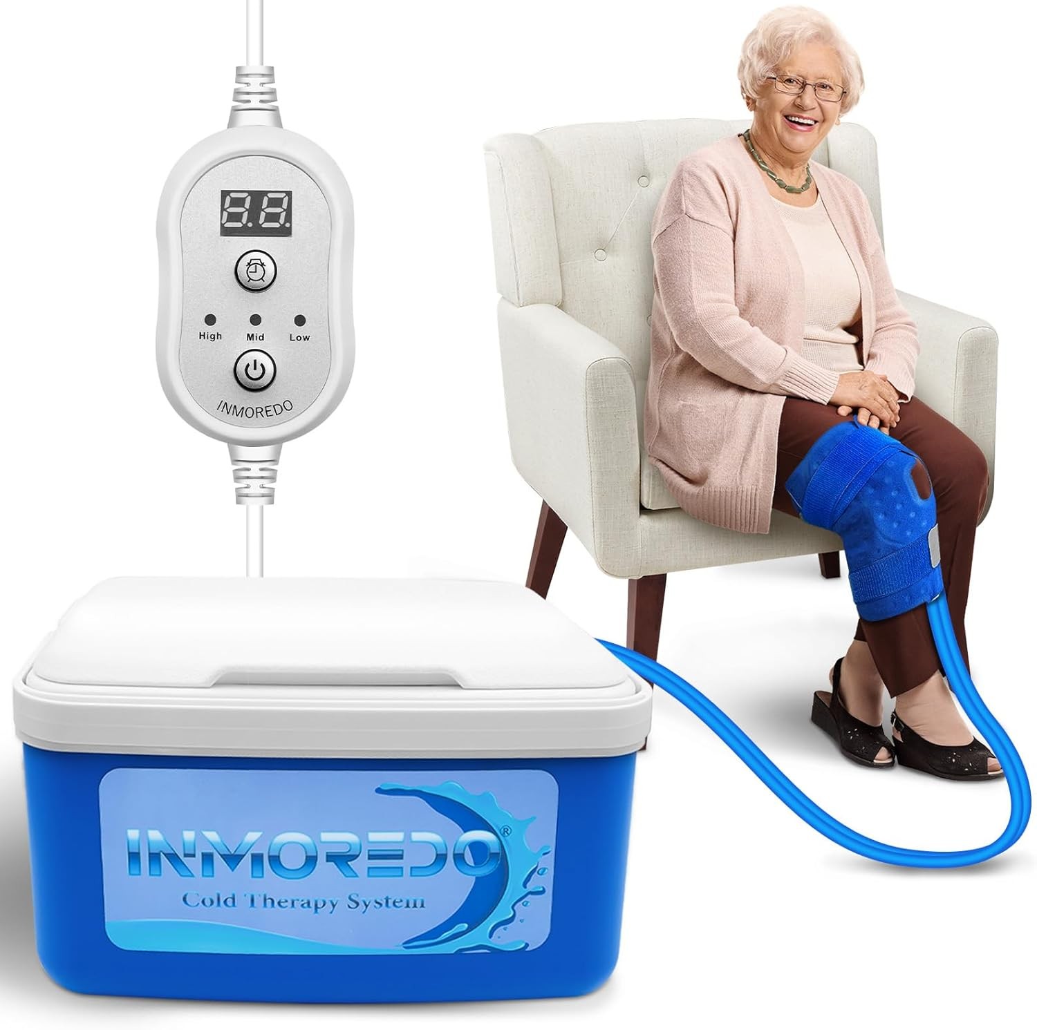 Ice Machine for Knee after Surgery, Cold Therapy Machine for Knee Replacement wi