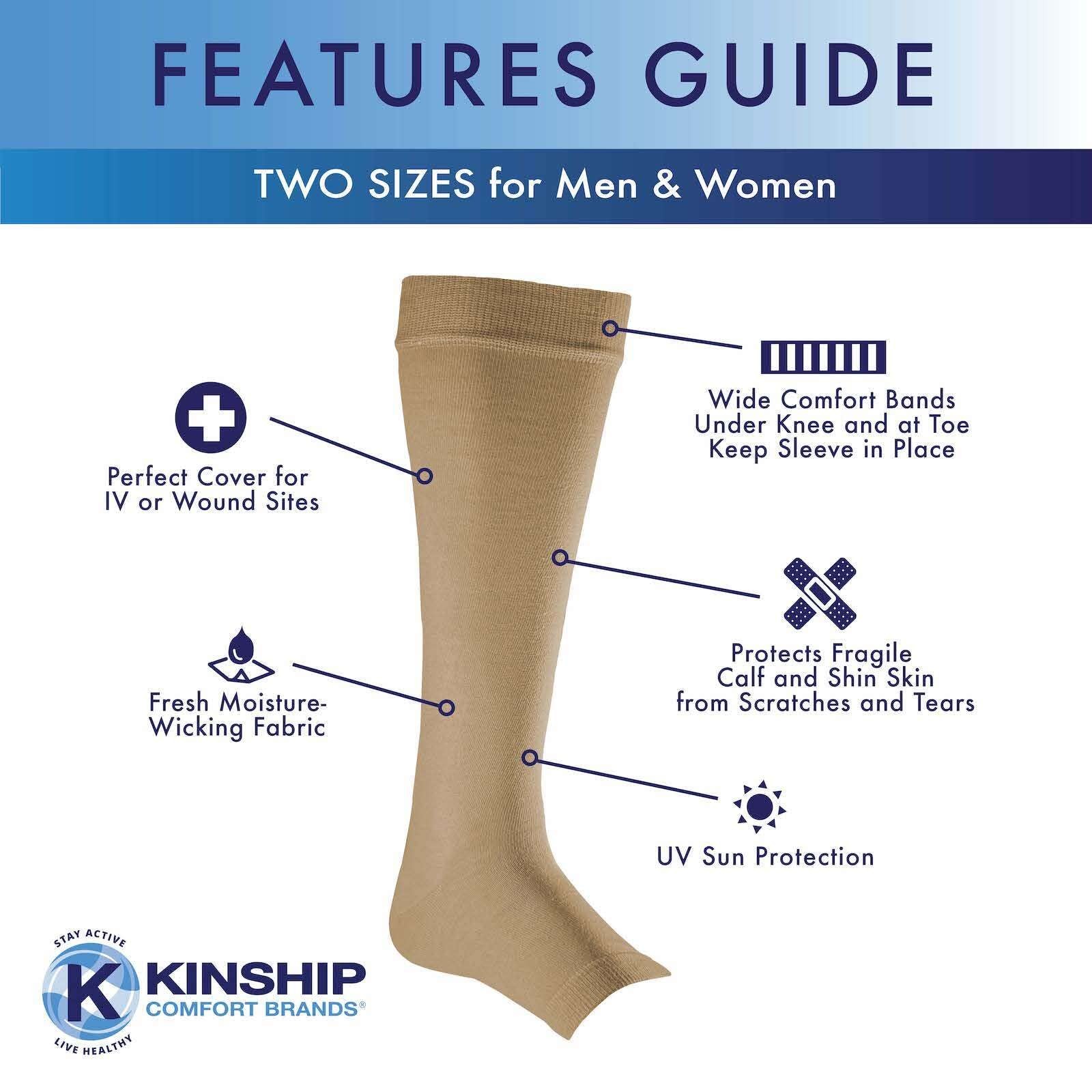 Leg Protector Sleeves for Elderly Thin Skin, Sun Protection, Men and Women, T…