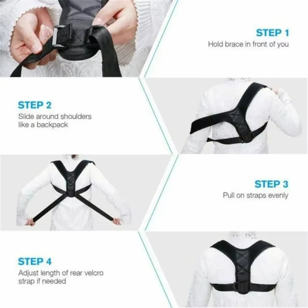 Adjustable Posture Corrector Back Support Brace Shoulder Belt for Men Women