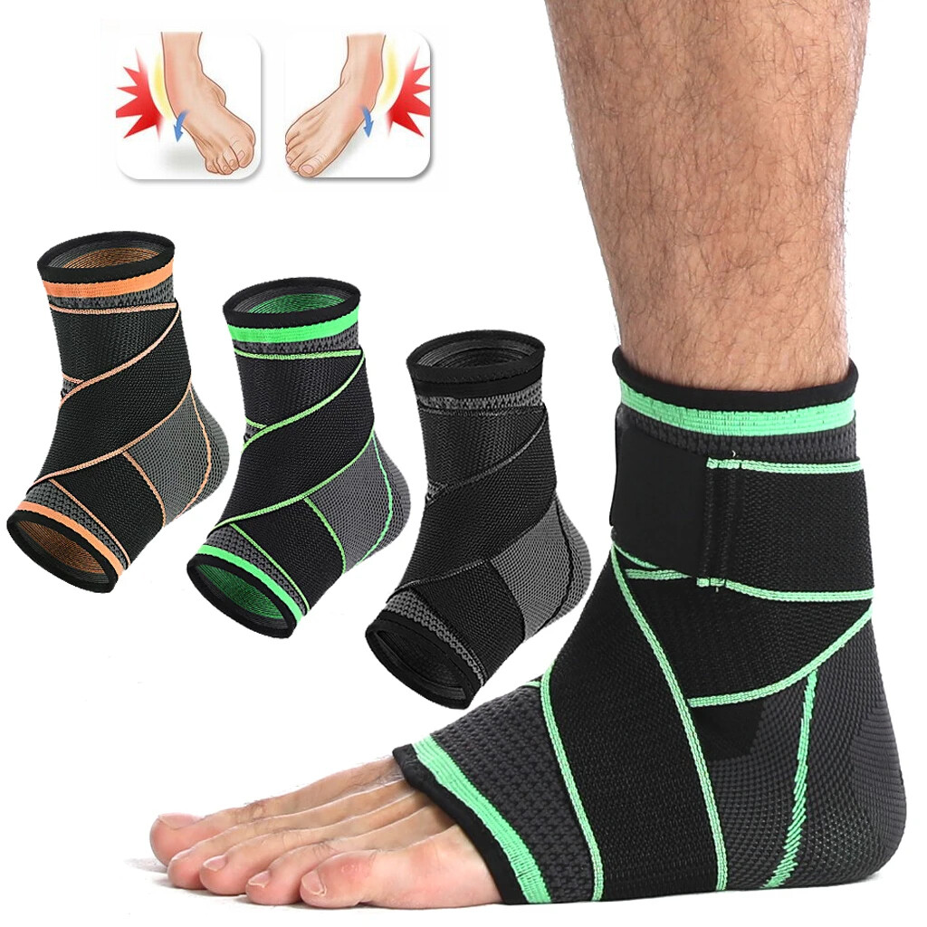Ankle Brace Strap Sleeves Support 3D Weave Elastic Bandage Foot Protective Gear