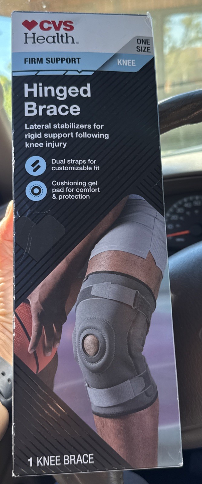 CVS Health Hinged Knee Brace – Firm Support, One Size