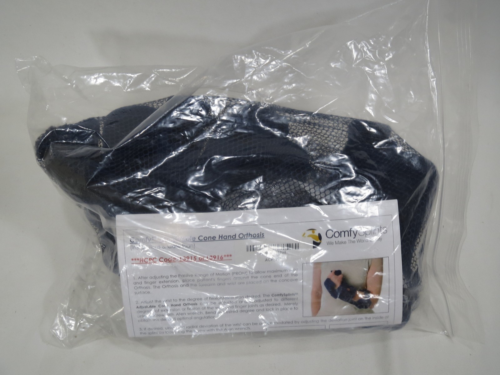 Brand New ACH-101 Comfy Splint Adjustable Cone Hand Splint Brace Orthosis