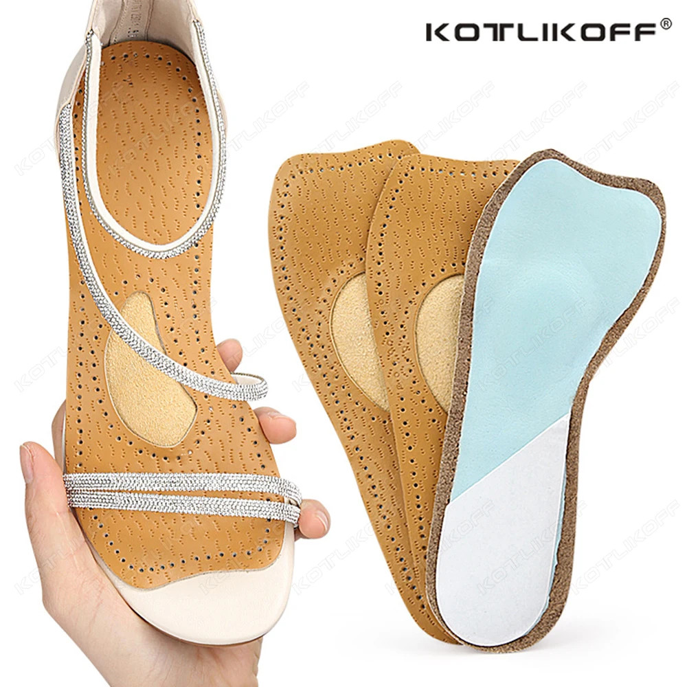 Women Self-Adhesive Latex PU Sandals Insoles Antislip Sweat-absorbent High-heele