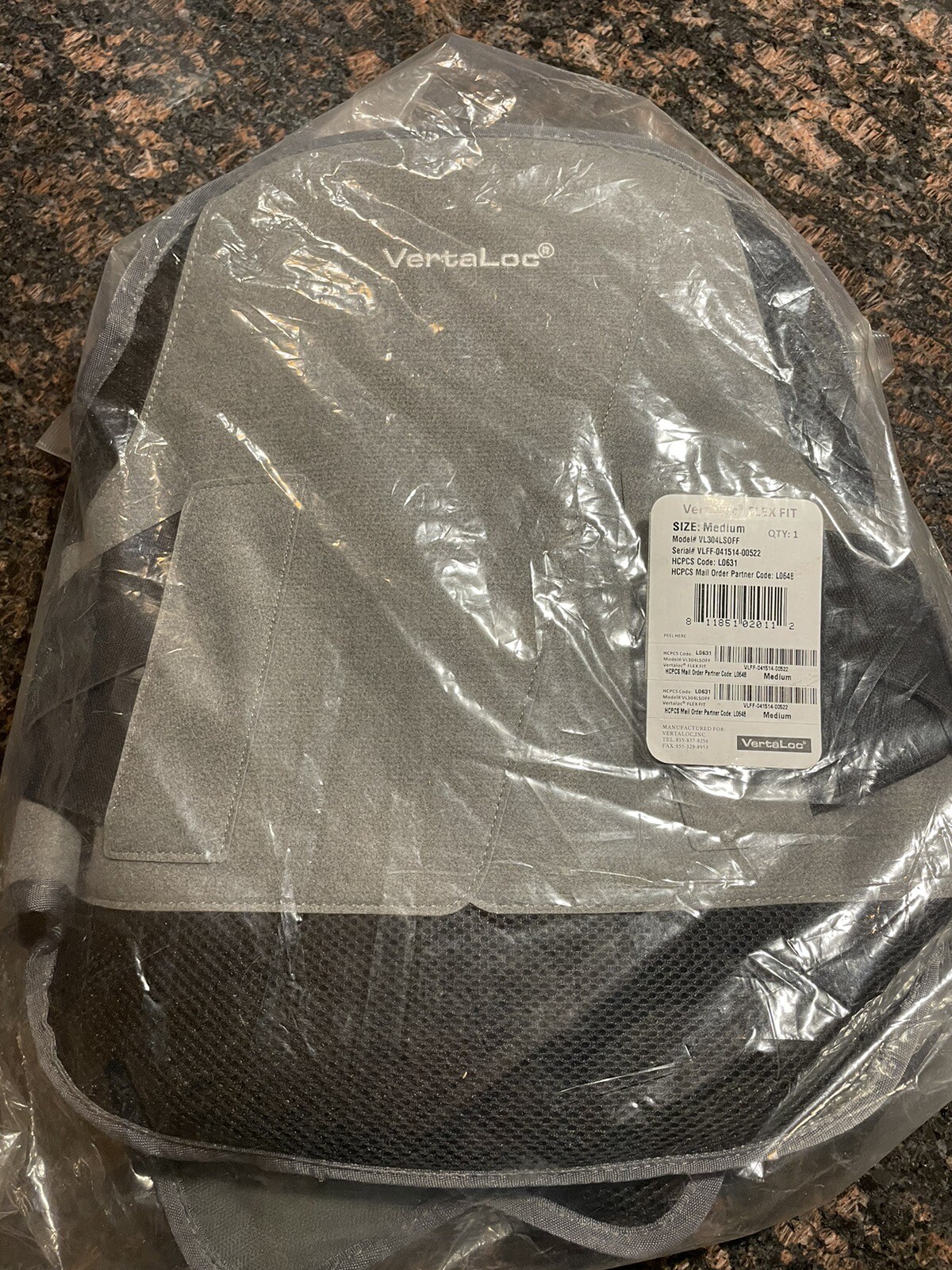 VertaLoc Flex Fit Pro Plus Back Brace Size Medium Model L0648 36”-40” at Navel