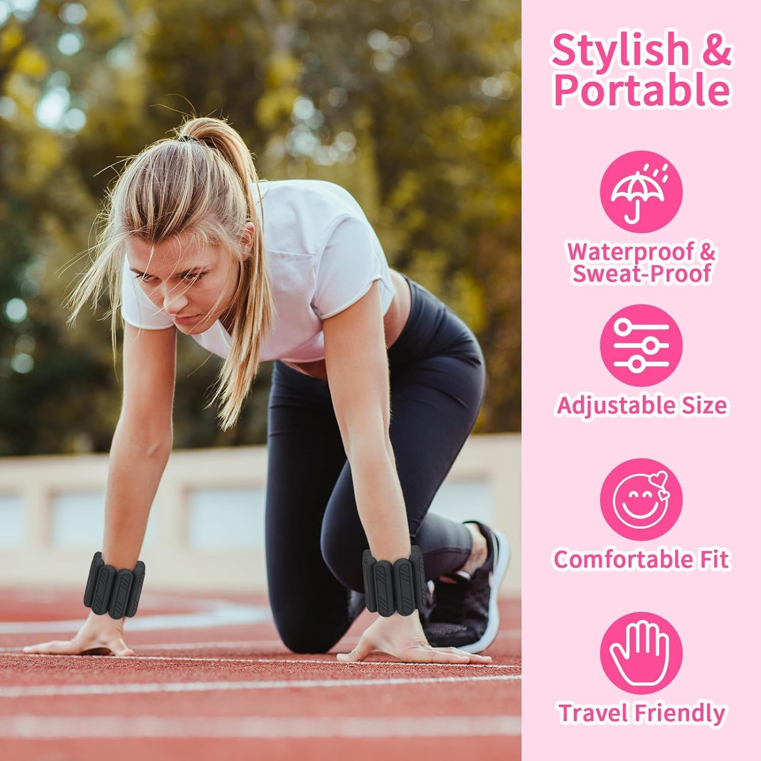 Wrist & Ankle Weights for Women, Adjustable Weights for Leg & Arm,Wearable Ankle