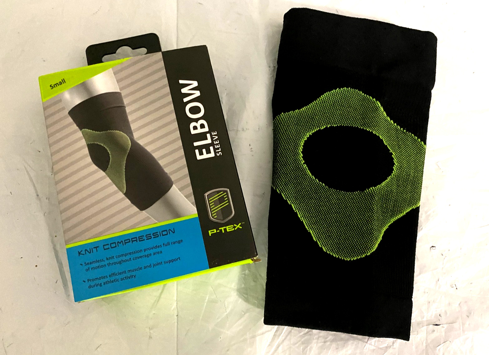 NEW P-tex E400 Knit Compression Elbow Sleeve Size SMALL