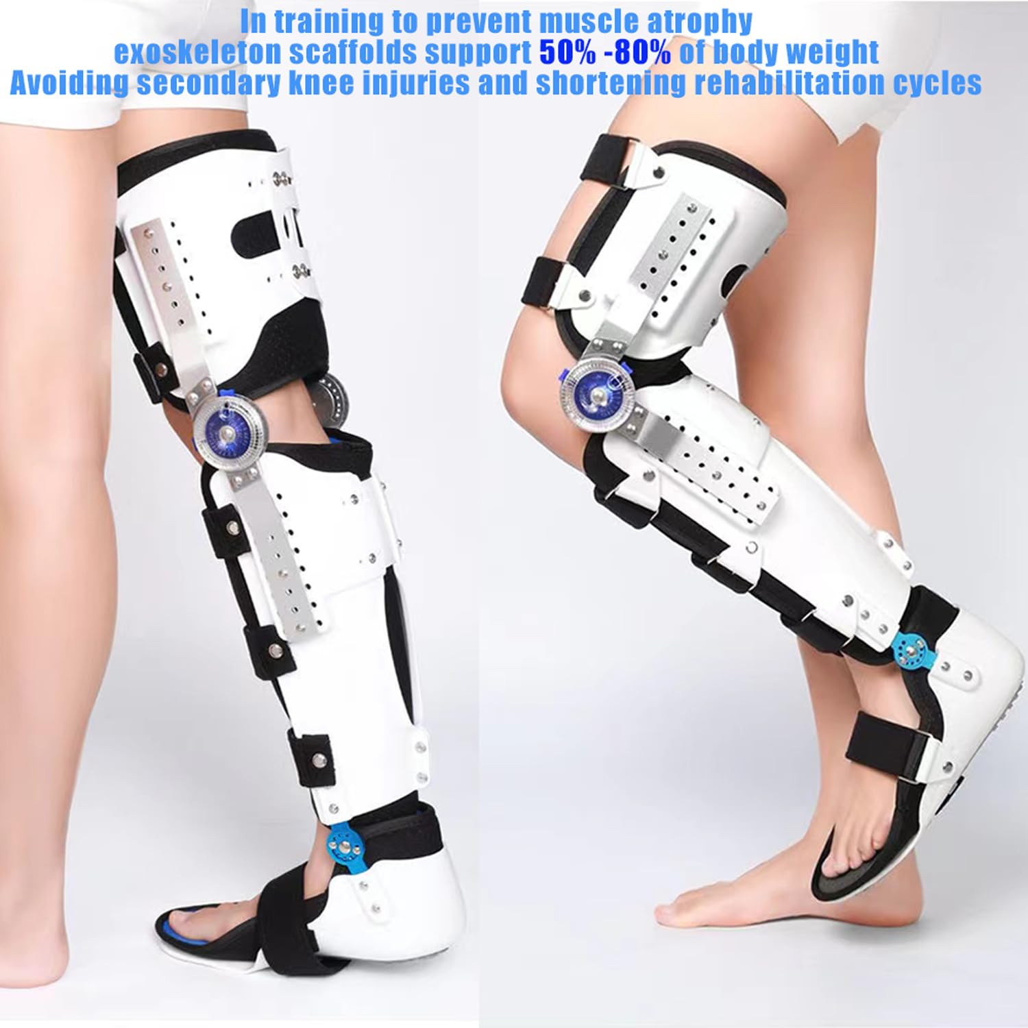 Knee Brace for Post-Op Immobilization & Stabilization, Adjustable Collateral Bar