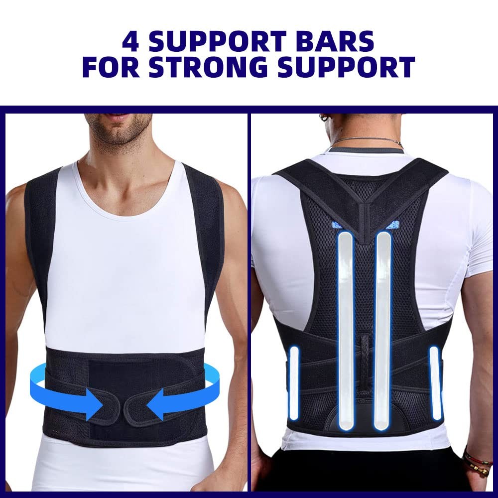 BraceTop Posture Corrector Back Brace for Men and Women – Full Back Support