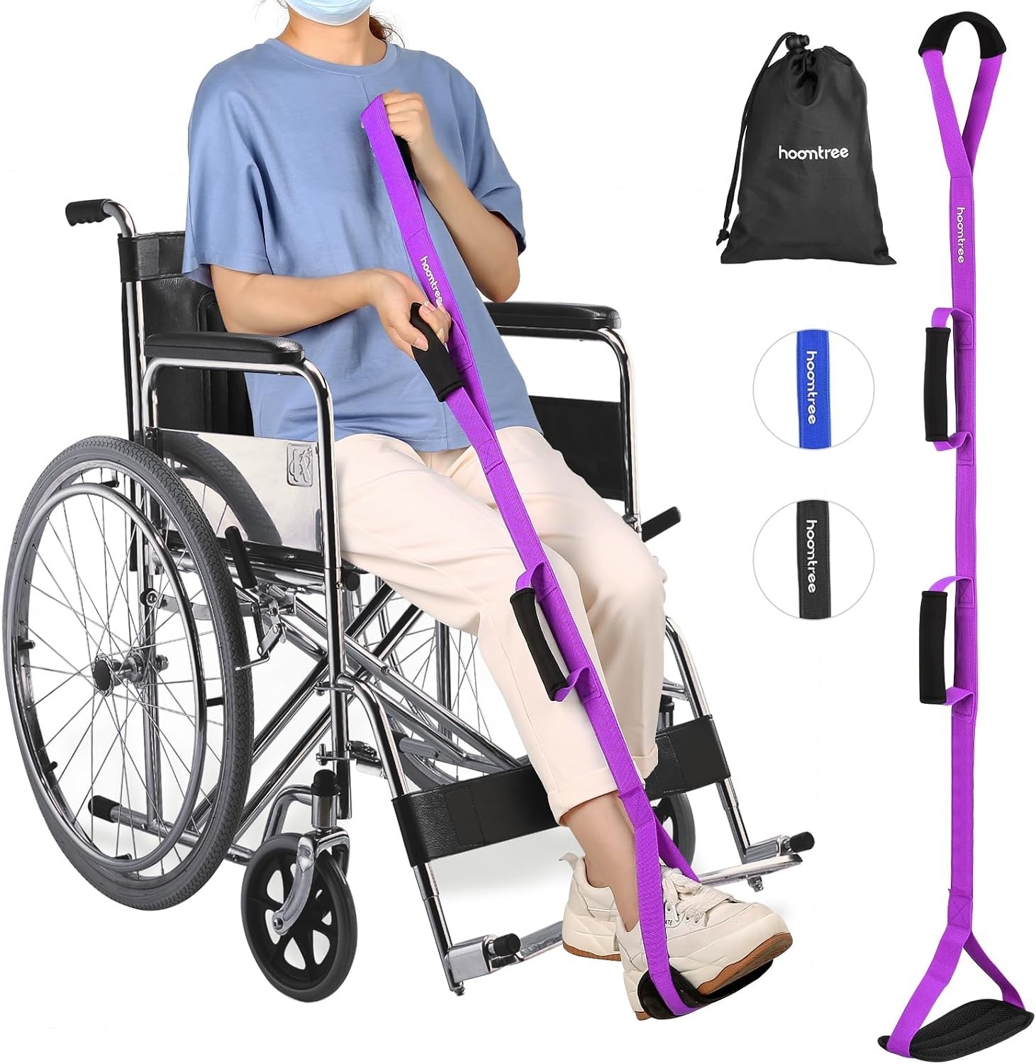 Rigorous 43-Inch Leg Lifter with Cushion Grips – For Smooth Mobility Transitions