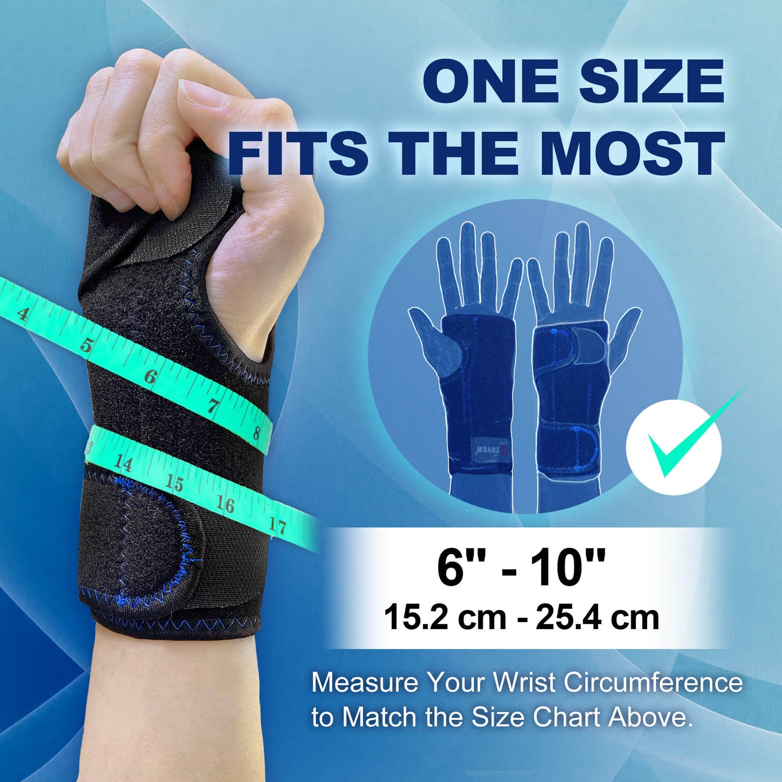 ZOYER Recovery Wrist Brace, Reversible, with Splint Stabilizer