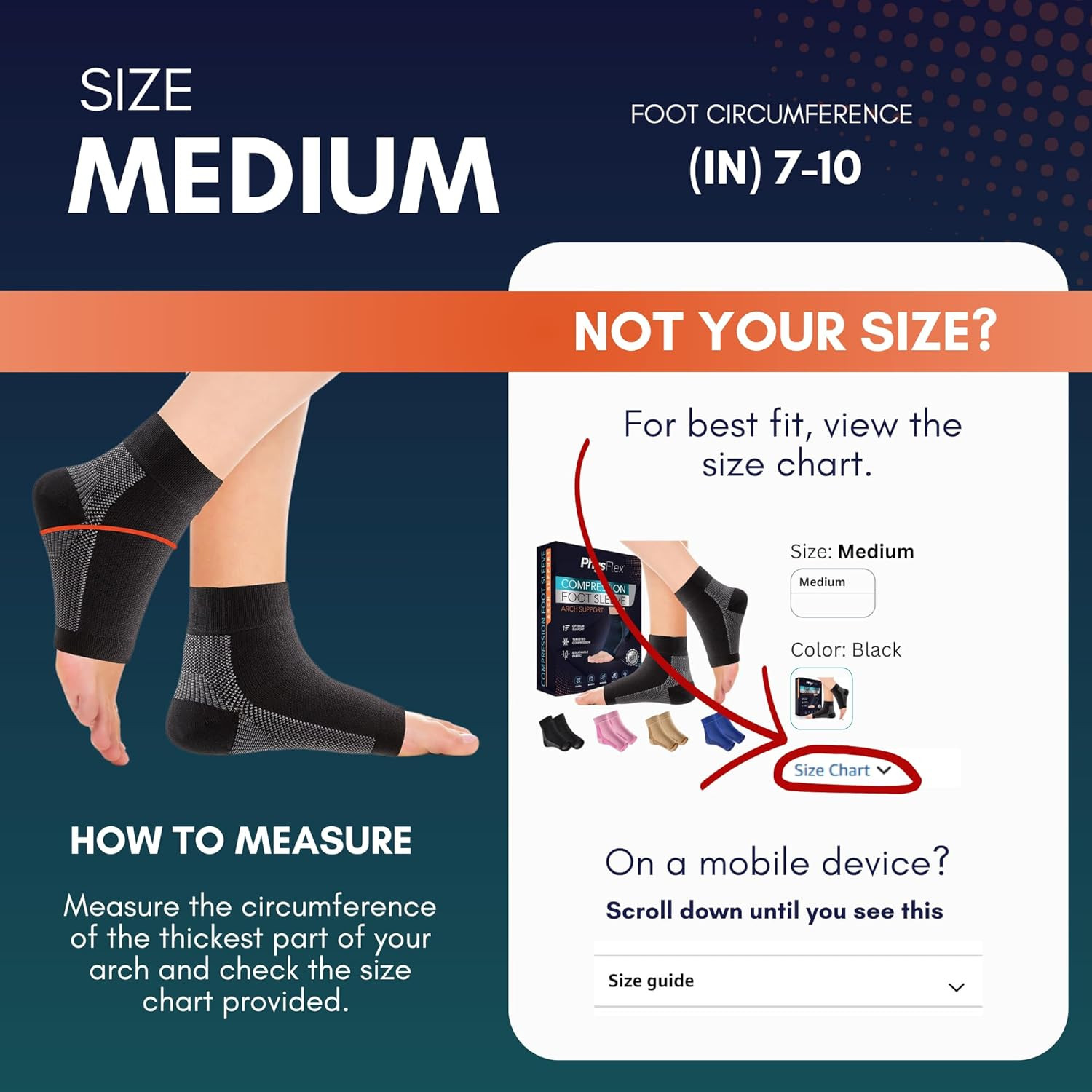 Ankle Brace Support – Ankle Compression Sleeve – Foot Brace for Women & Men – Te