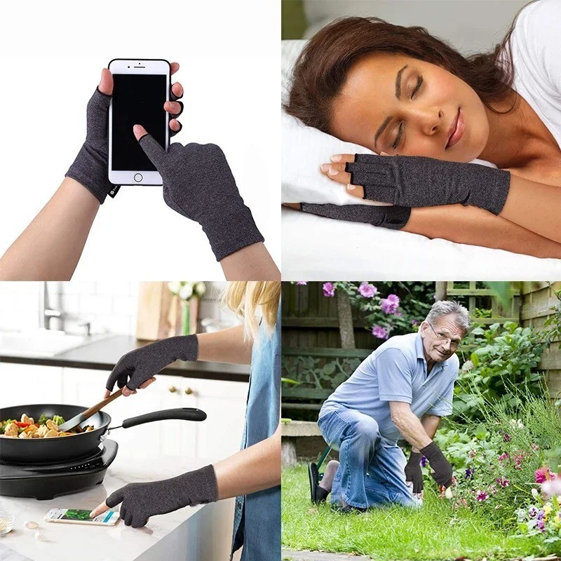 Medical Arthritis Gloves Compression Copper Pain Relief Hand Wrist Support Brace