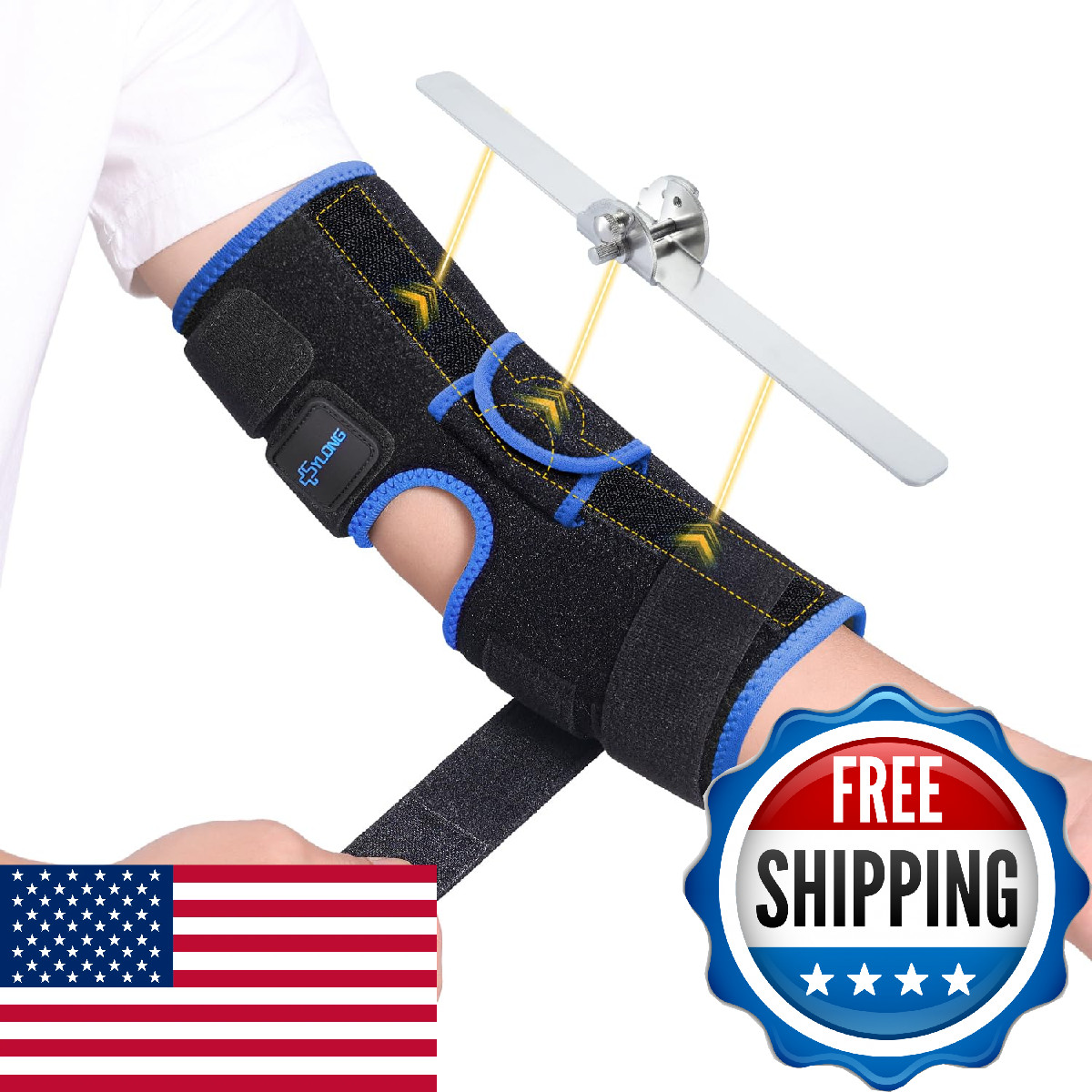 Cubital Tunnel Syndrome Elbow Brace, Ulnar Nerve Entrapment Splint, Elbow Immobi