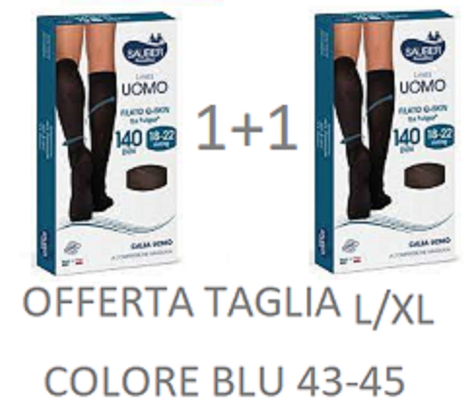 Sauber Mens 140Den 18-22mmHg Graduated Compression Sock Size S/M Size 40-43