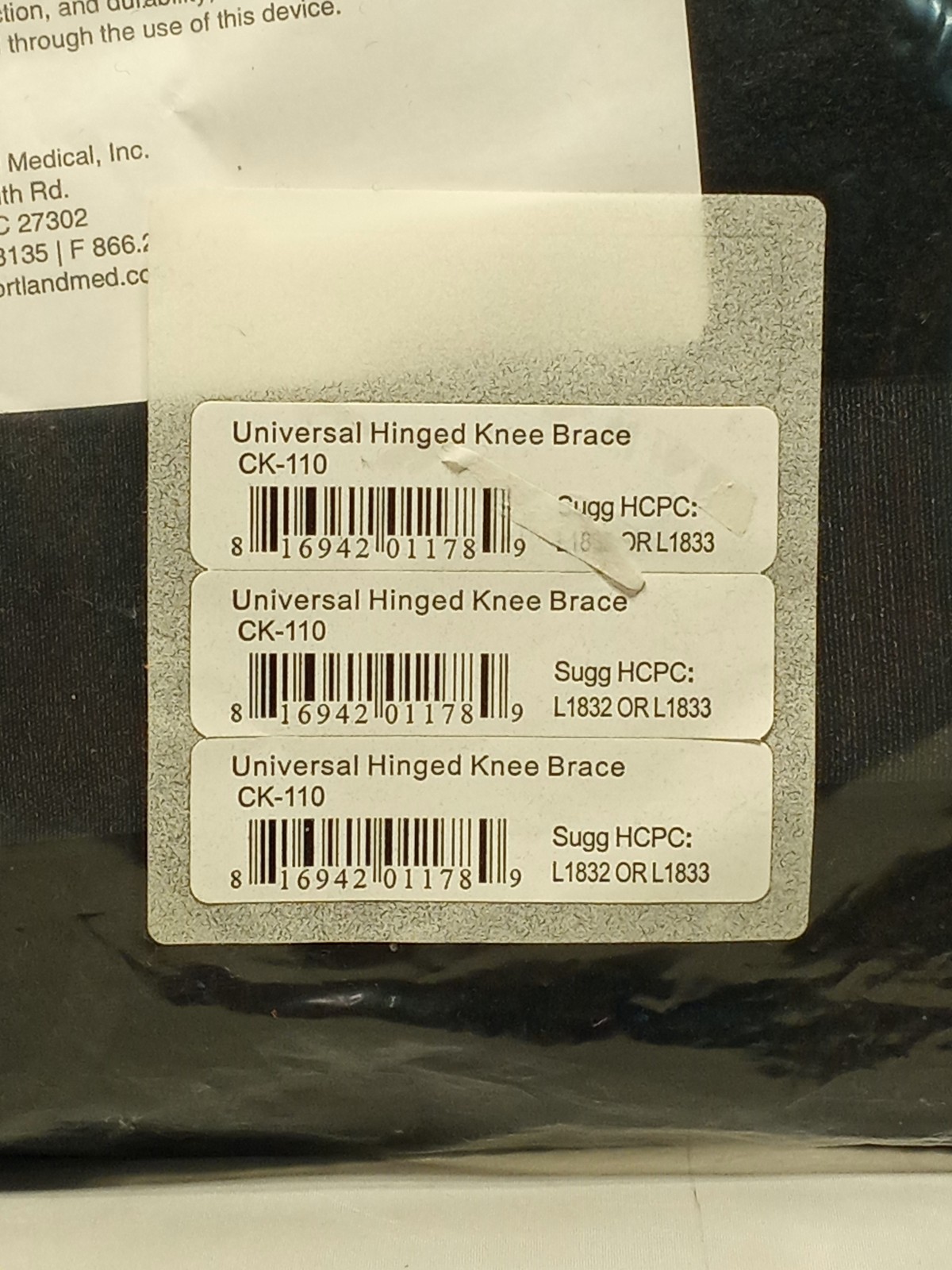Comfortland Universal Hinged Wrap Around Knee Brace CK-110 L1833