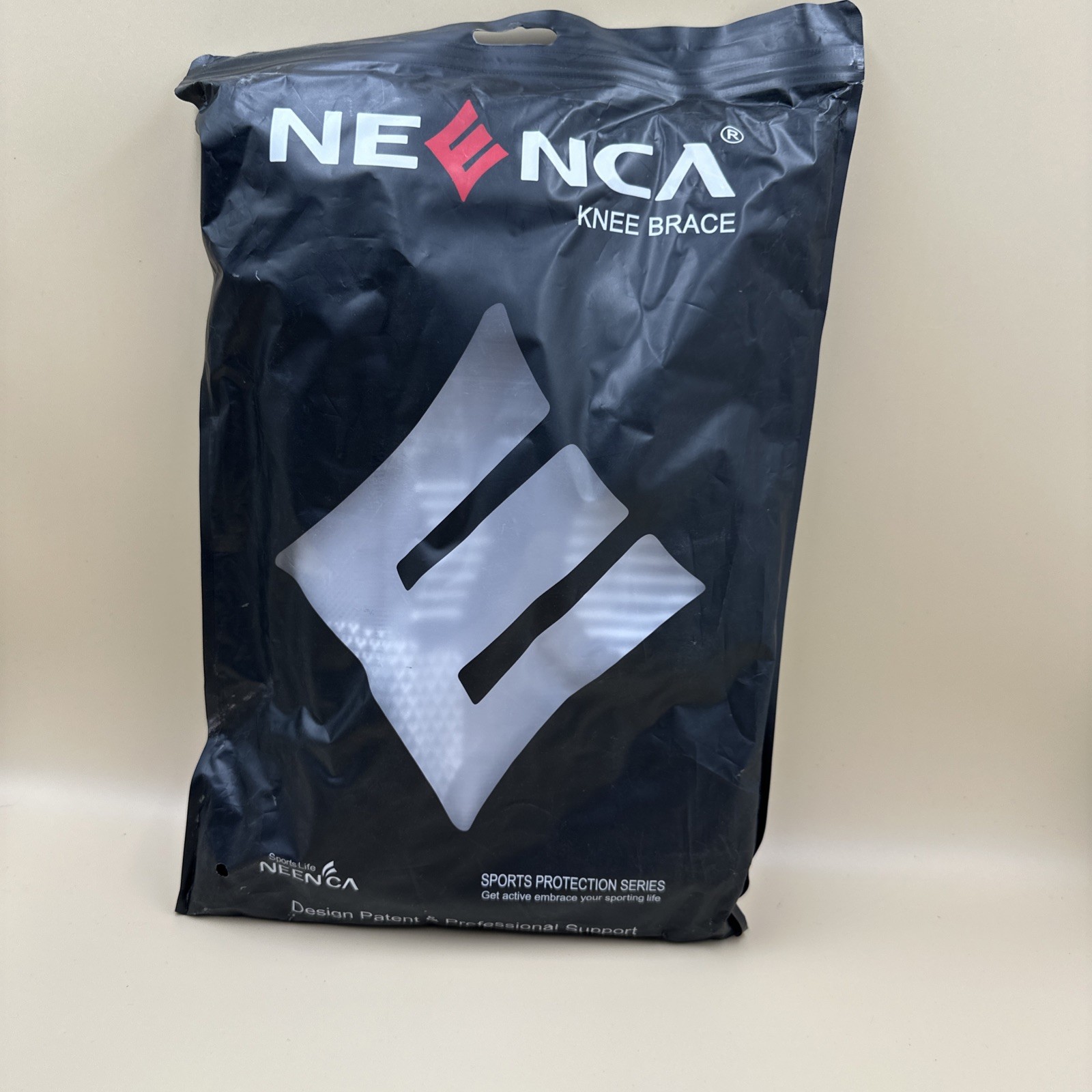 #N9- NEENCA Professional Medium Size Knee Brace, Grey White 2XL