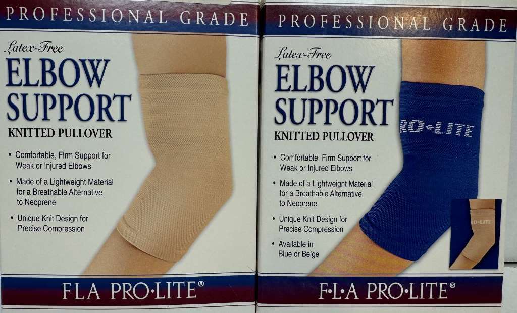 FLA Medium Pro-Lite Elbow Support Knitted Pullover Beige