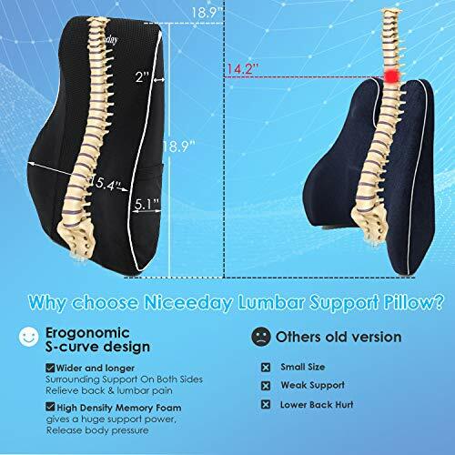 Lumbar Support Pillow for Office Chair Car Lumbar Pillow Lower Back Pain Relief