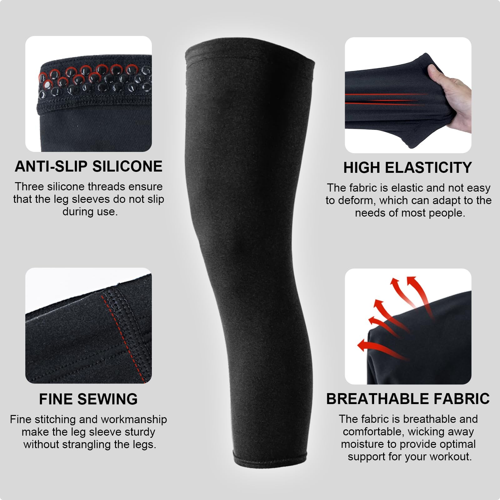 Knee Brace Undersleeve – Knee Undersleeves for Women & Men Leg Undersleeve fo…