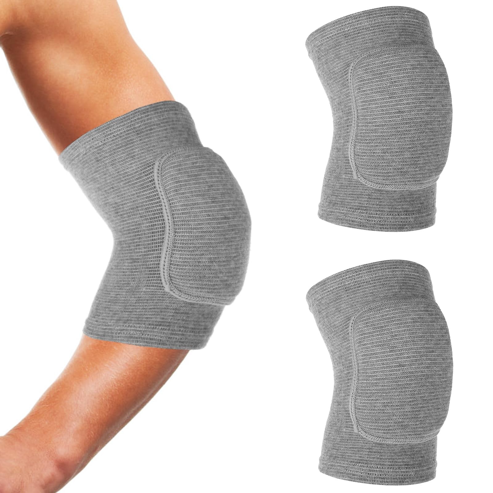 COMNICO Arm Brace Pads Elbow Protector Strap Pair Gray, Gray(40-75kg)
