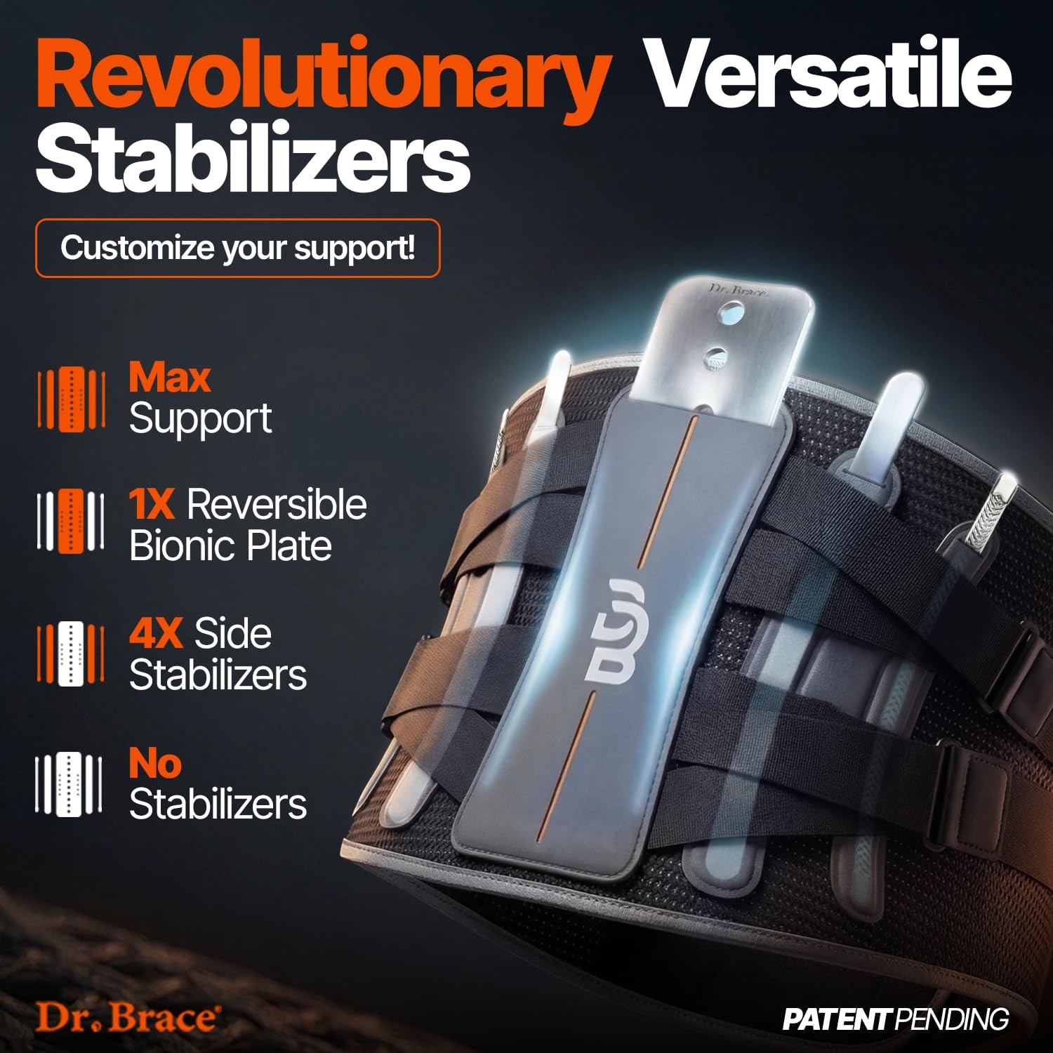 DR. BRACE® Lower Back Brace for Men & Women for Lower Back Pain Relief, Revol…