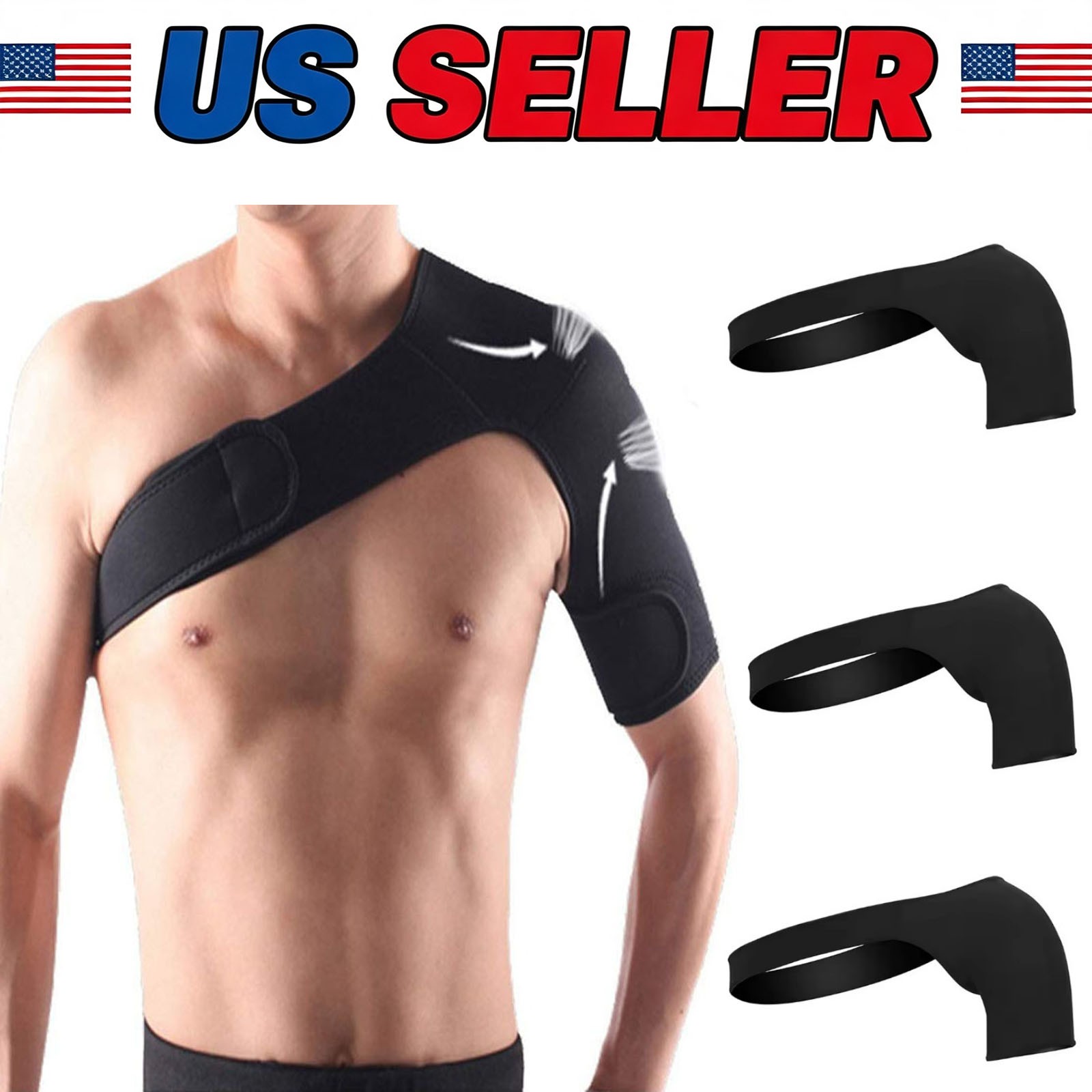 Shoulder Brace Support Compression Sleeve Torn Rotator Cuff Relief Joint AC Pain