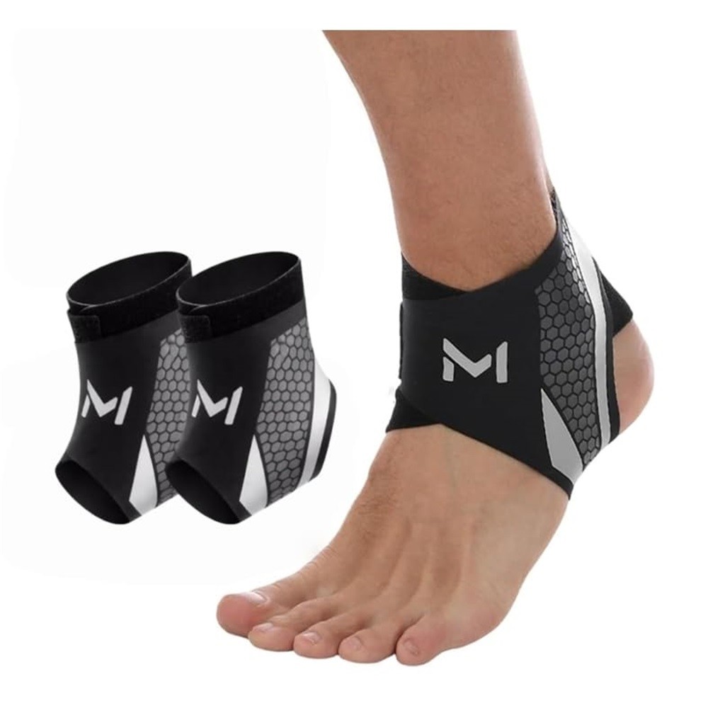 2 Pack Ankle Brace–Adjustable Lace Up Ankle Stabilizer with Straps Arch Support