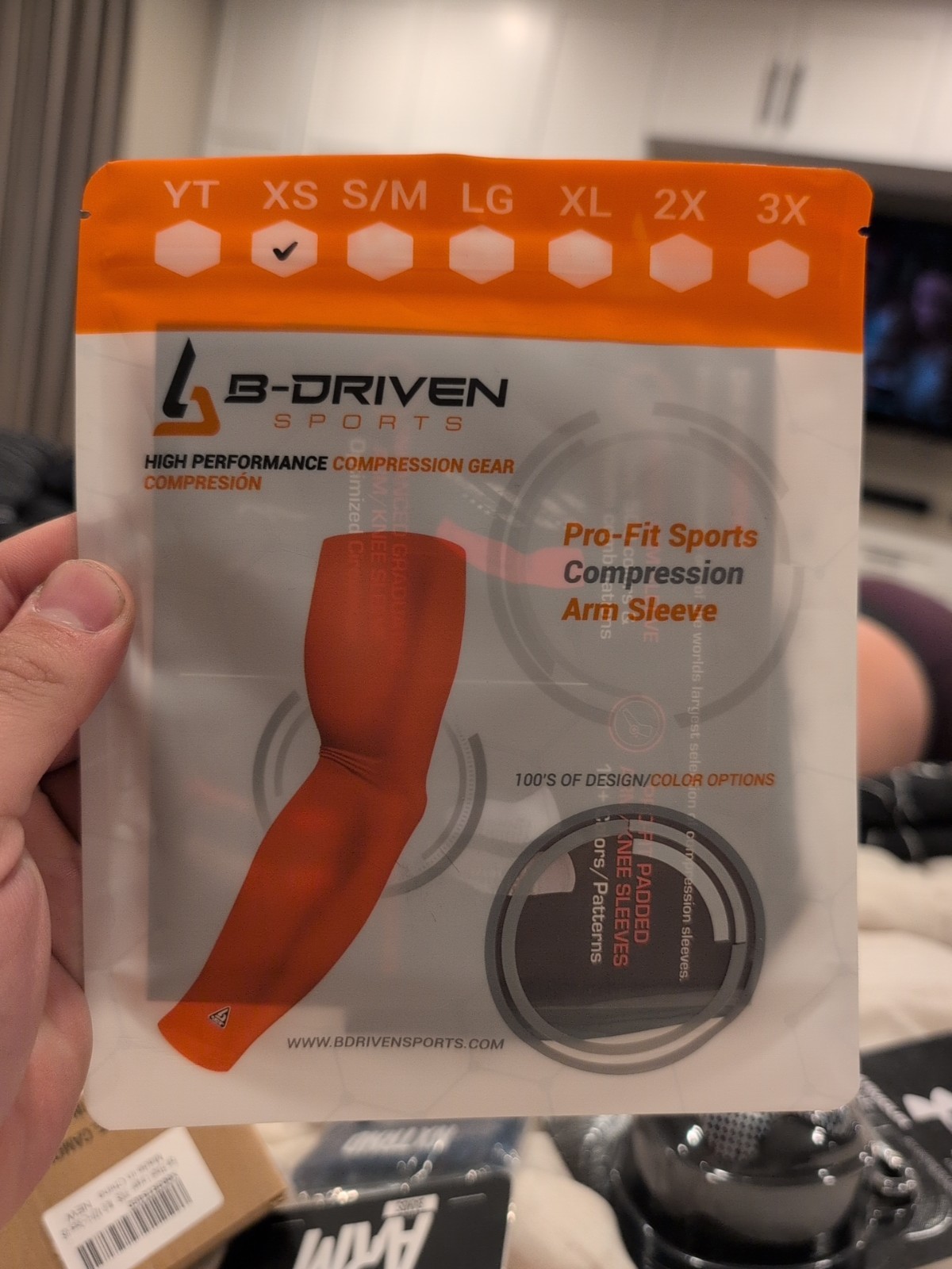 B-driven Sports Compression Sleeve Red Youth Lg, Sealed