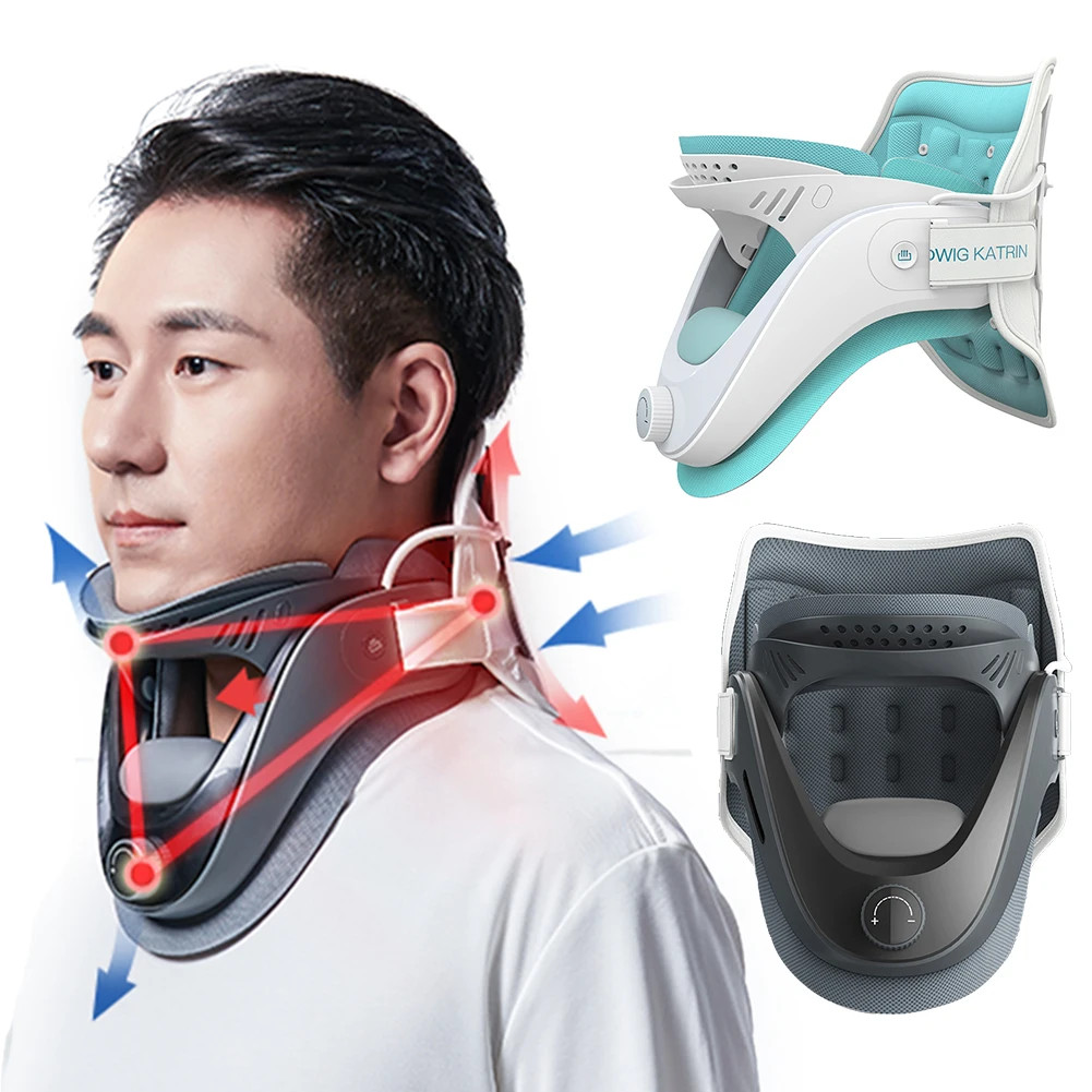 Cervical Neck Traction Device Adjustable Neck and Shoulder Relaxer With Airbag