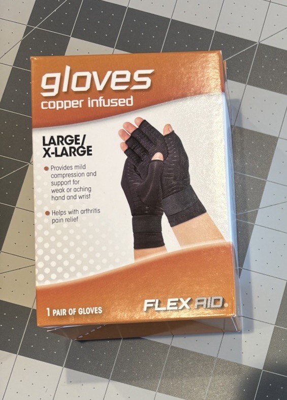Flex Aid Gloves Copper Infused Large/X-Large 1 Pair Helps With Arthritis!!
