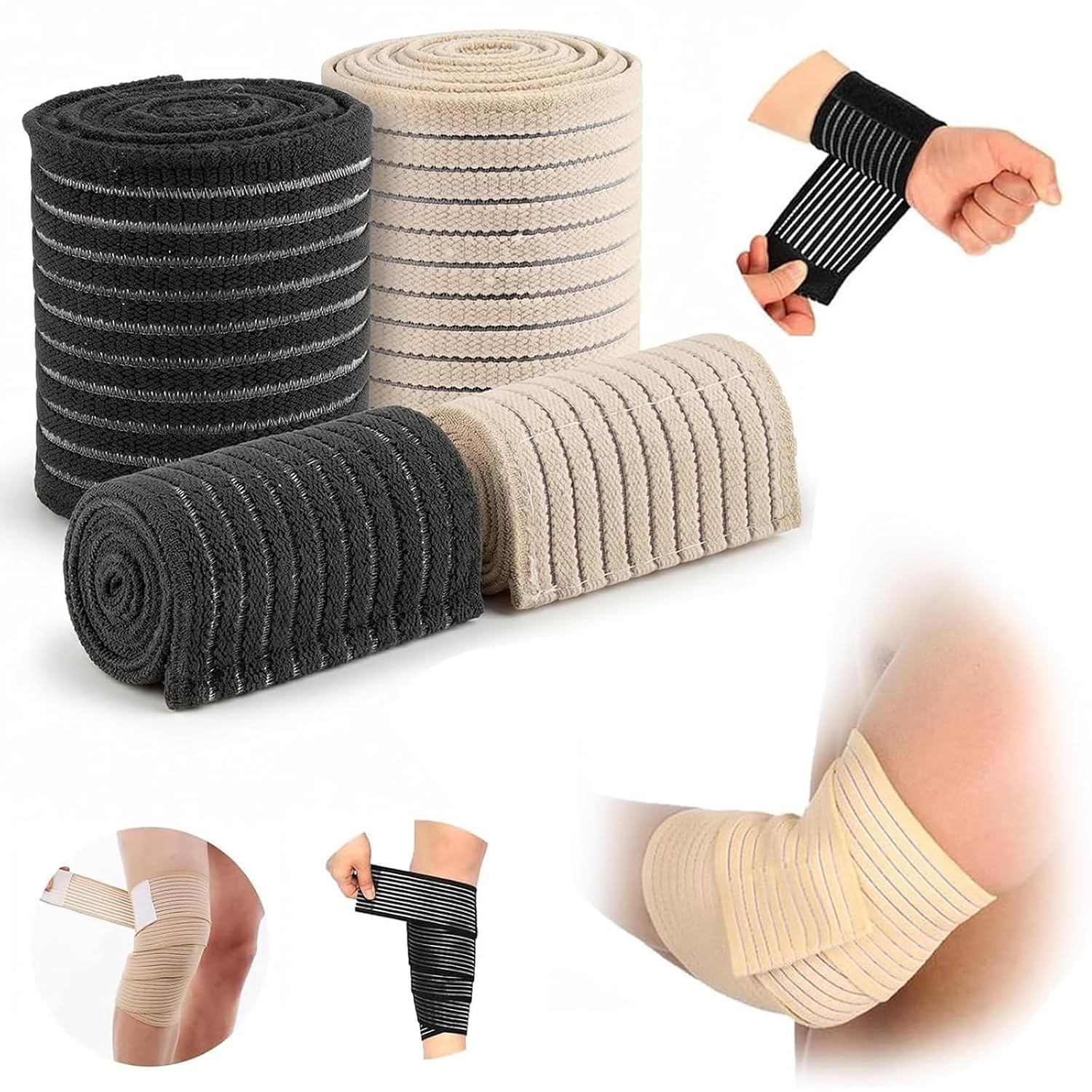 Universal Calf Compression Sleeves – 4 Packs – Adjustable Compression Belt for K