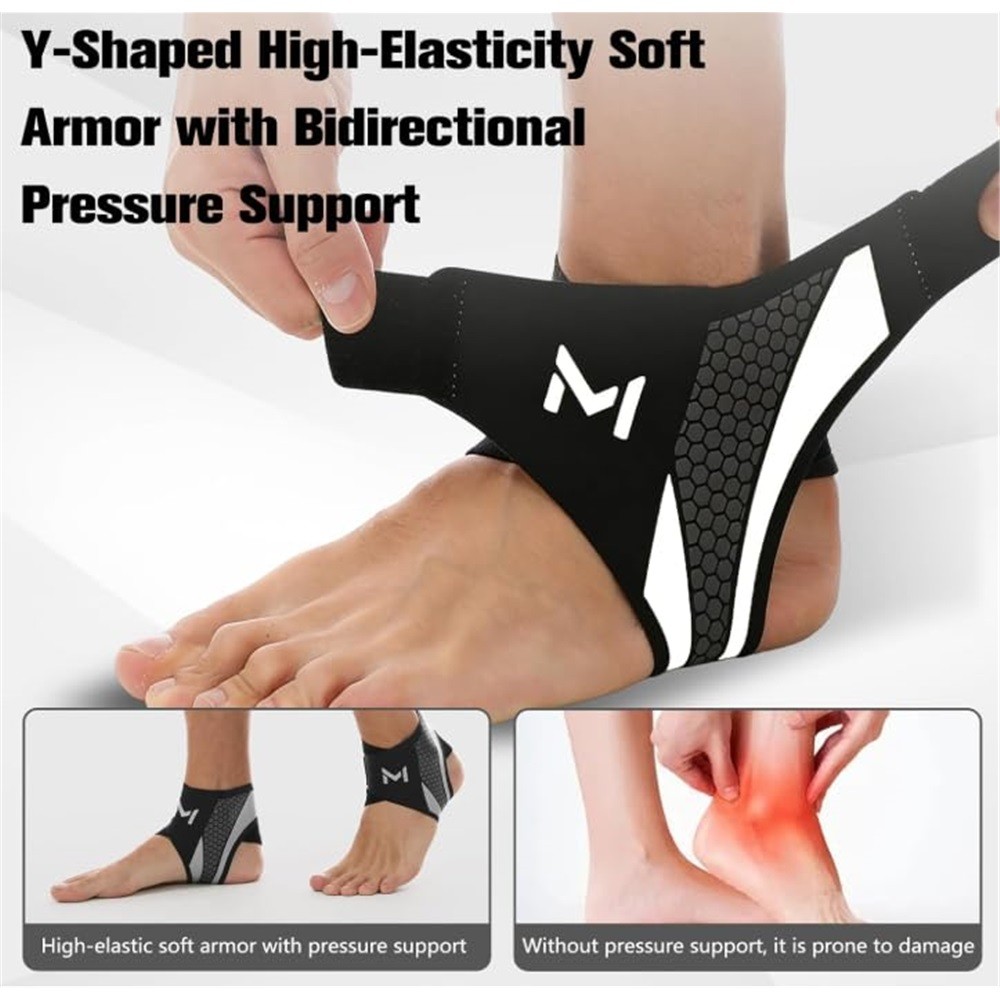 2 Pack Ankle Brace–Adjustable Lace Up Ankle Stabilizer with Straps Arch Support