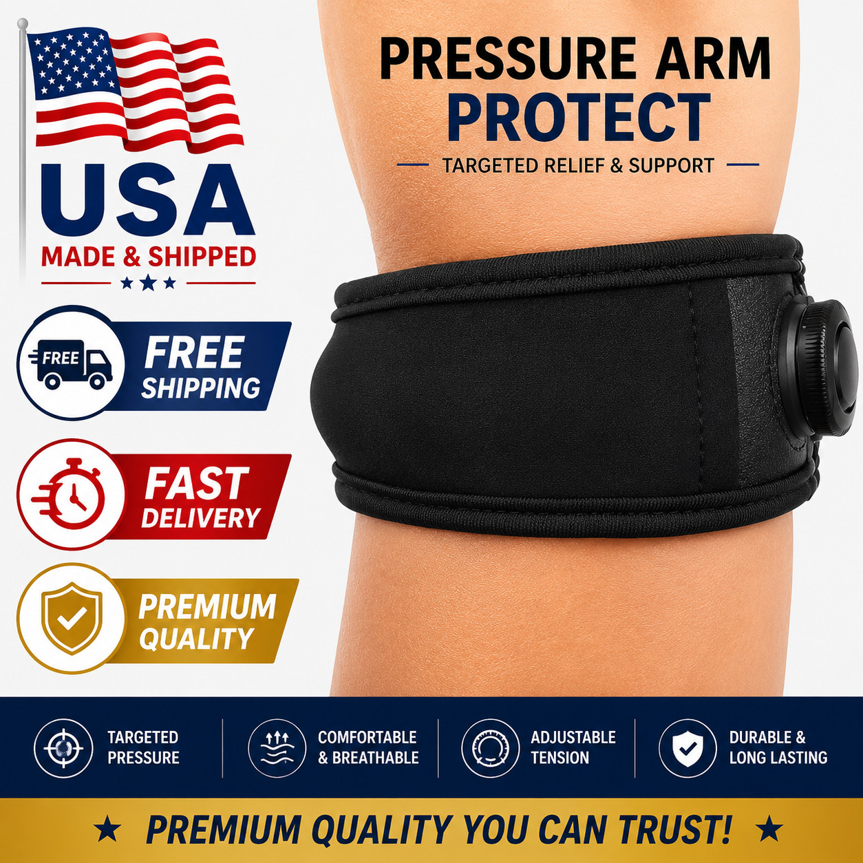 Elbow Sleeve Brace Wrap Adjustable Support Arm Arthritis Tendonitis Pain Relief