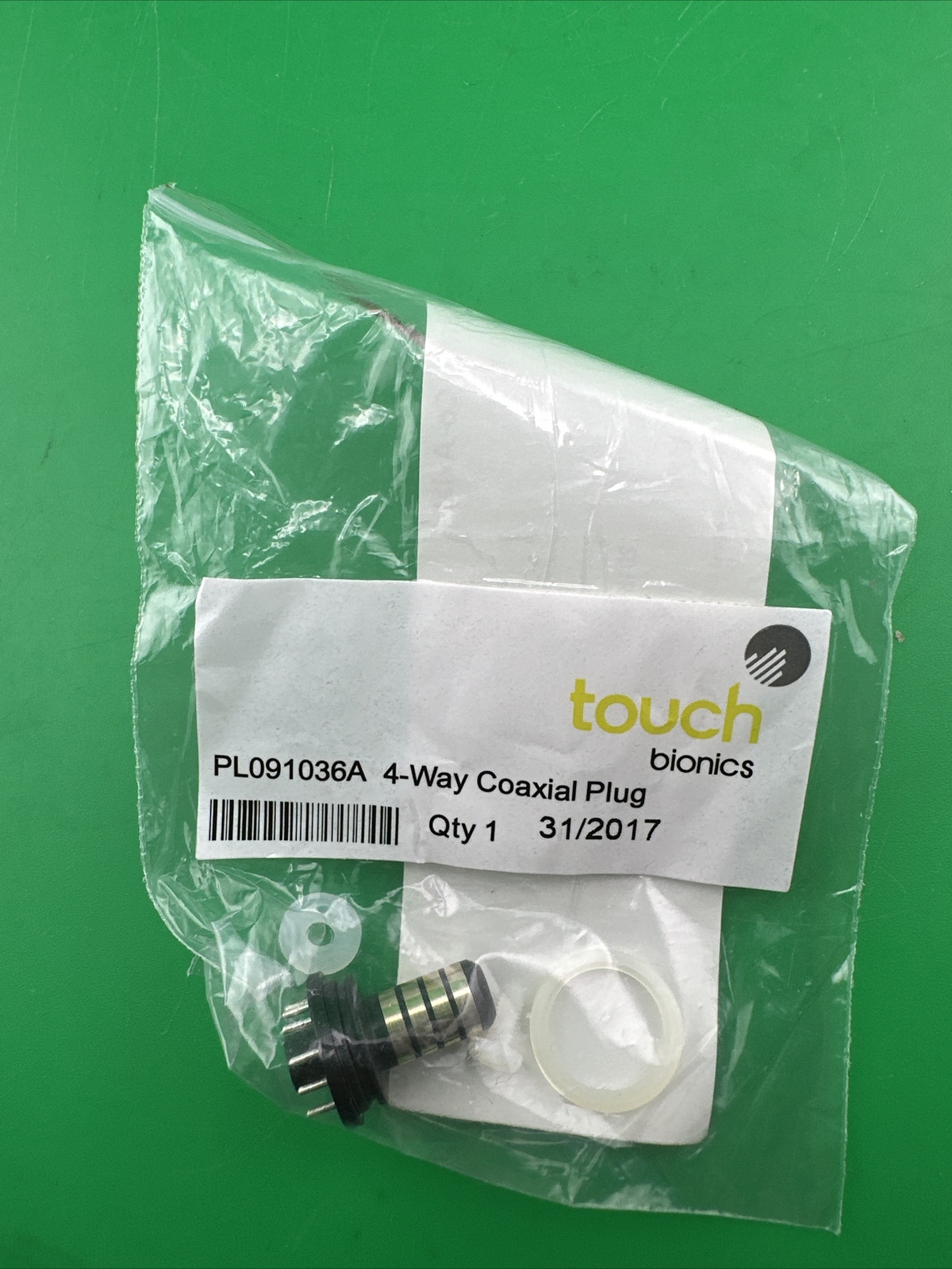 Ossur Touch Bionics Myoelectric Prosthetic Hand 4 Way Coaxial Plug. New