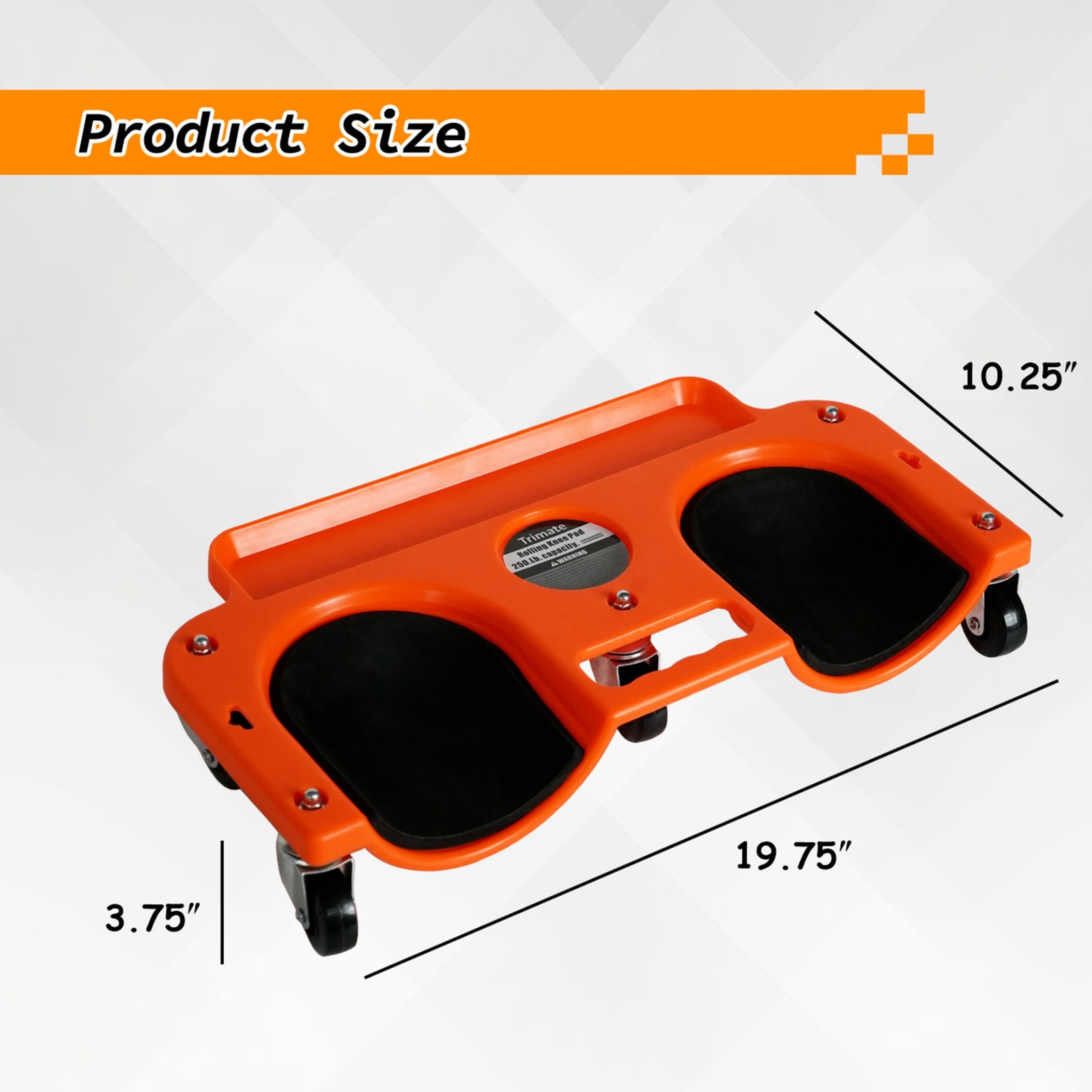 Trimate: Rolling Knee Creeper – Floor Kneeling Pads, 360 Swivel Castors