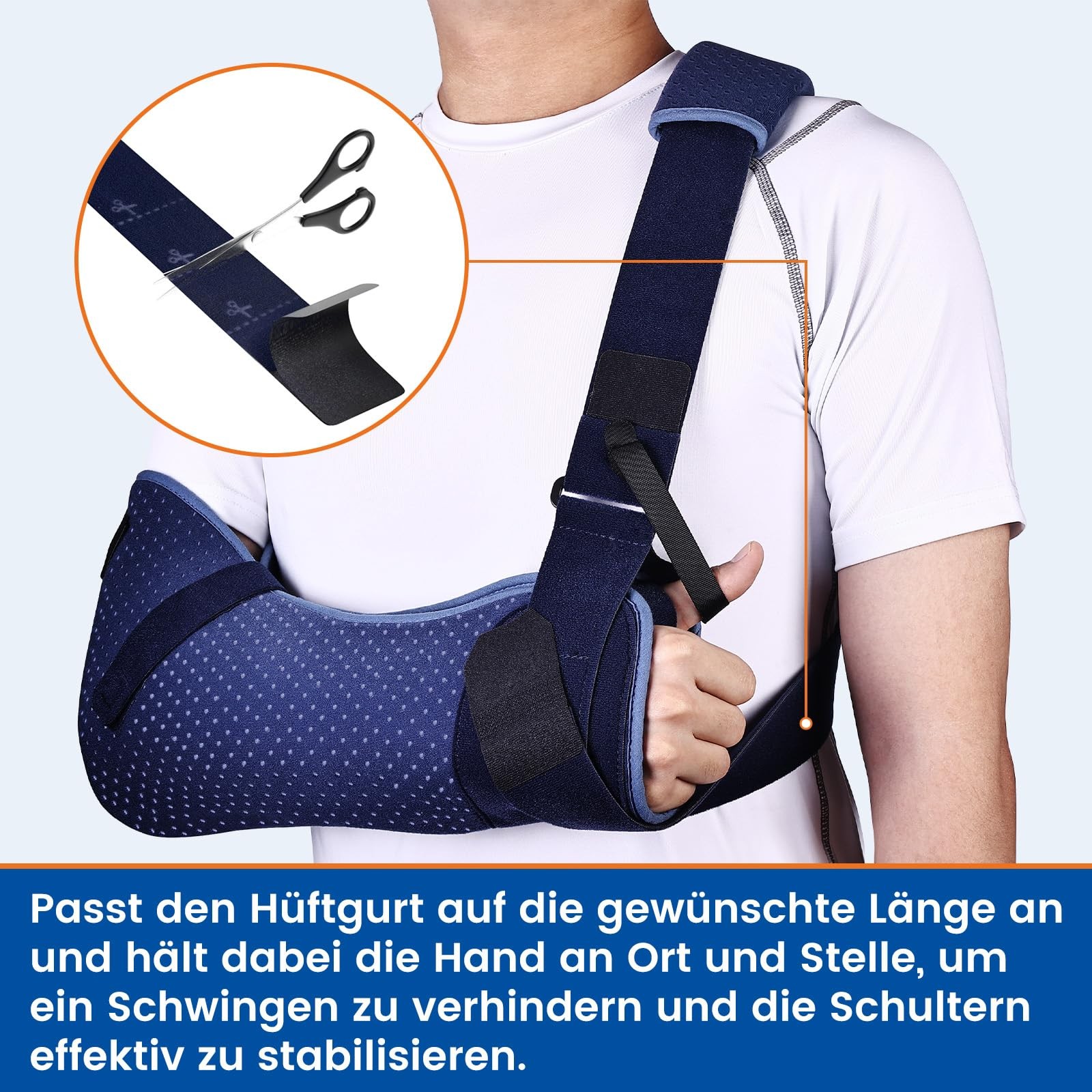 Willcom Arm Sling for Shoulder Injury with Waist Strap – Immobilizer Brace Su…