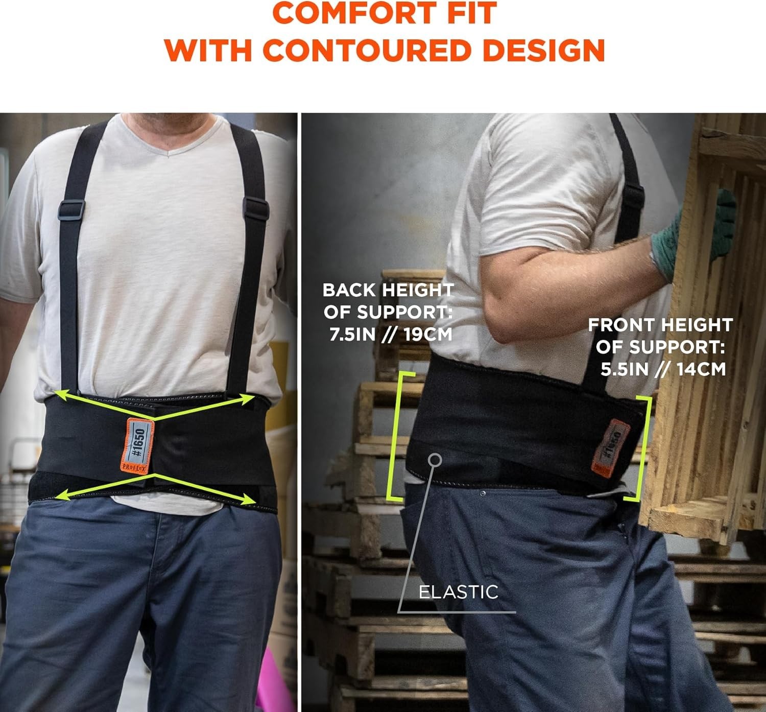 ProFlex 2XL Adjustable Back Support Belt – 7.5″ Comfort Fit for Lifting Ease