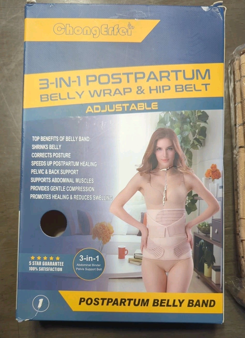 3 in 1 Postpartum Support Postpartum Wrap And Hip Belt Adjustable Size XL Beige