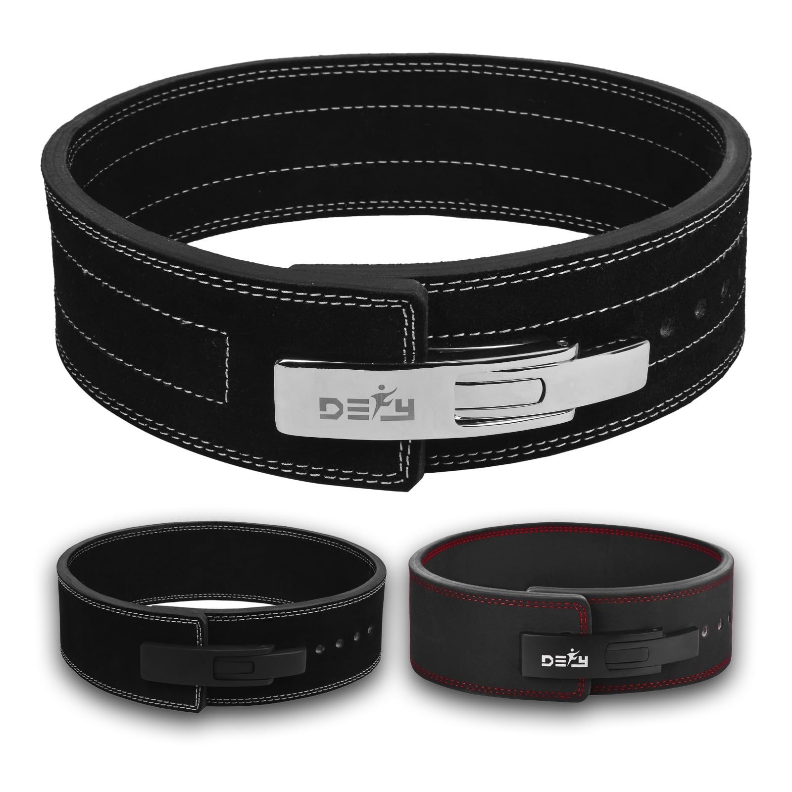 DEFY Weightlifting Lever Belt – 4” Wide Powerlifting Strongman Gym B