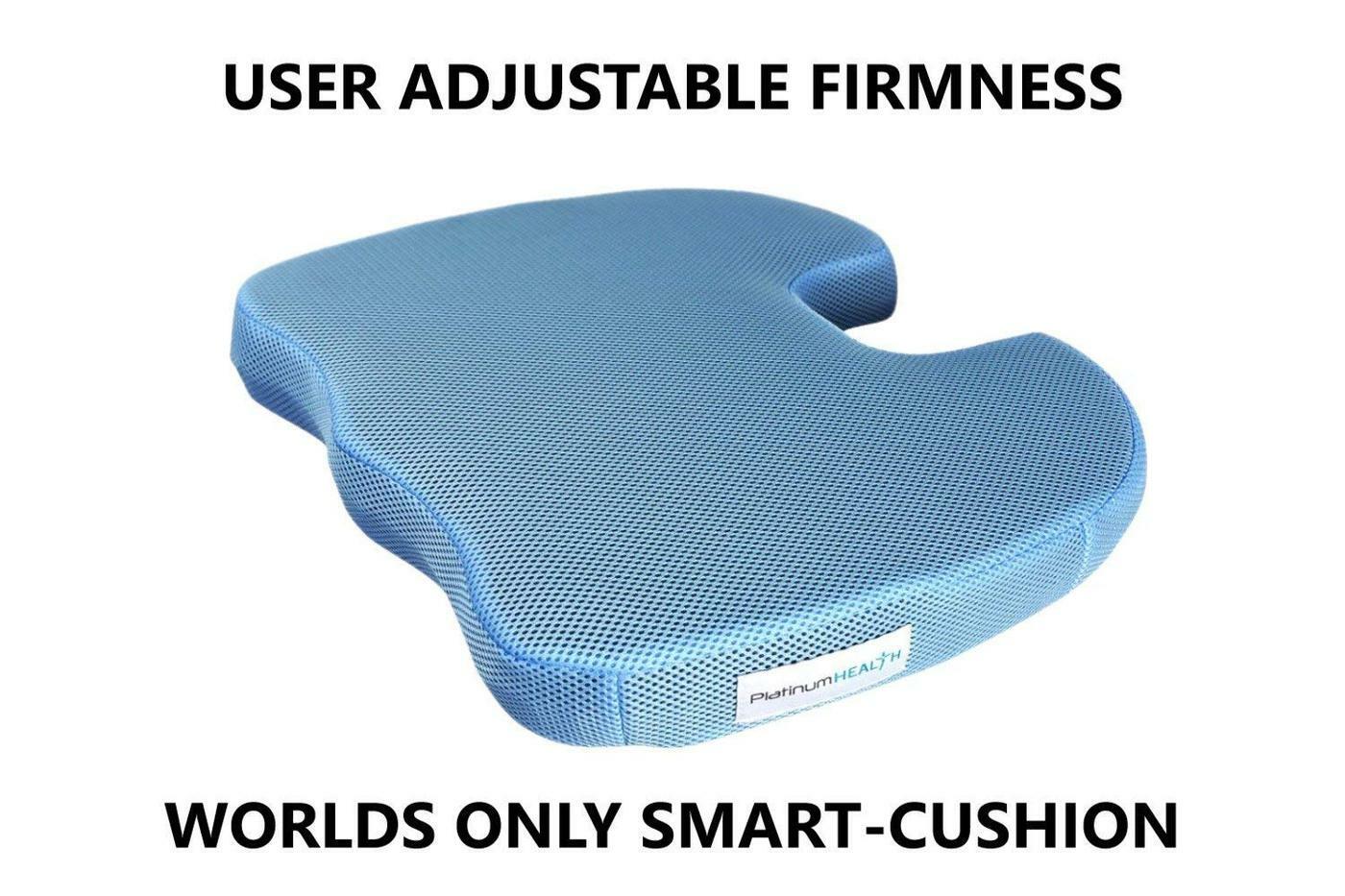 SMART SEAT CUSHION Self Inflating USER ADJUSTABLE Comfort NEVER BOTTOMS OUT