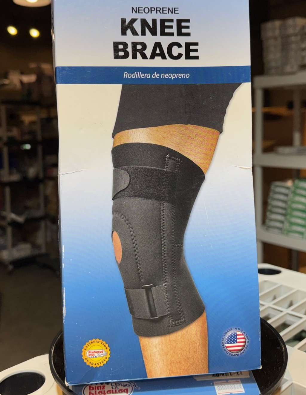Preffered Plus Pharmacy Neoprene Knee Brace (Size: M) Black (Pull On Style)