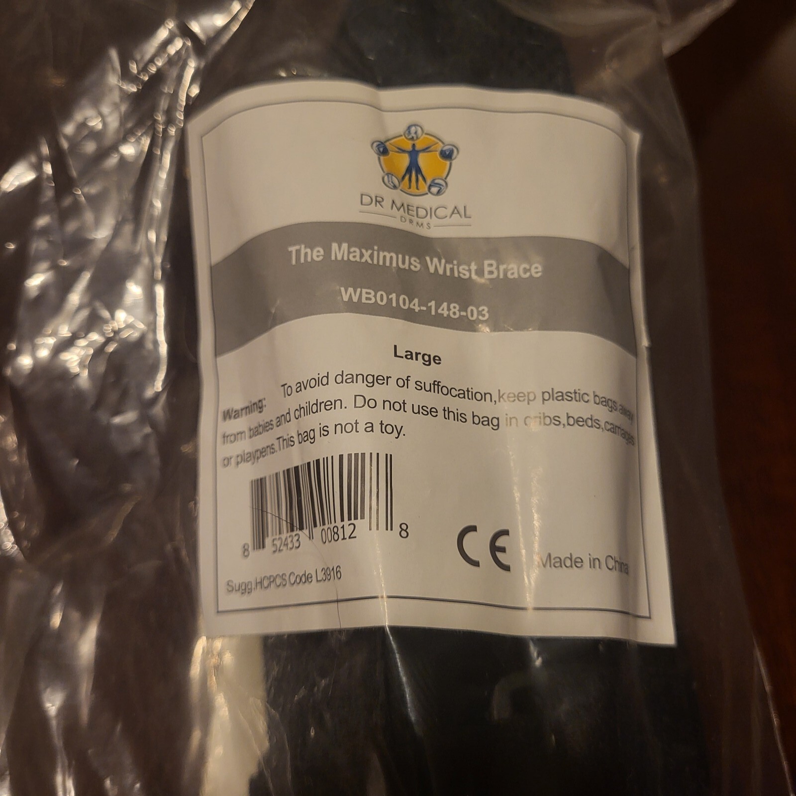 Dr Medical The Maximus Wrist Brace WB0104-148-03 Size Large – BRAND NEW