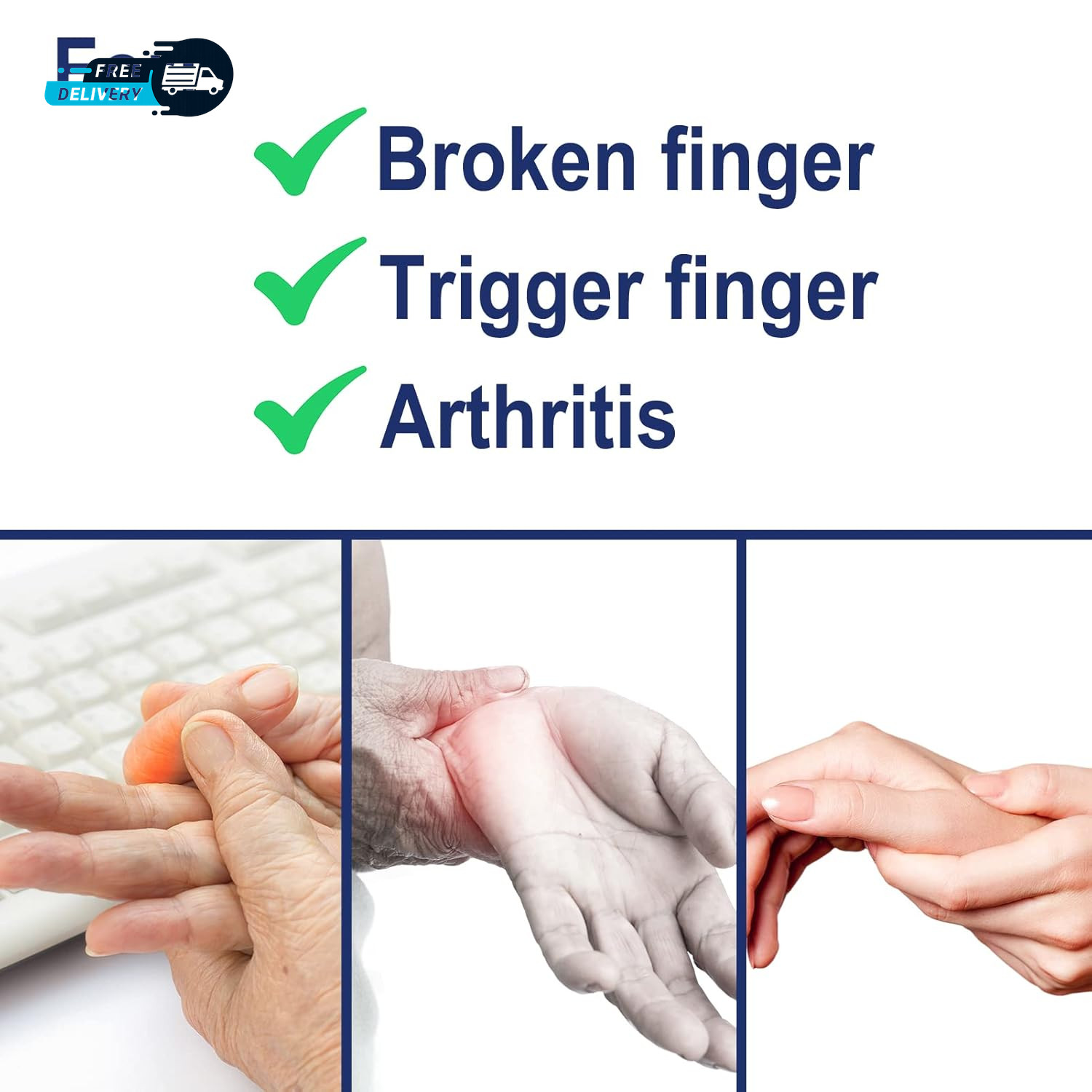 4 Pcs Upgraded Trigger Finger Splint Trigger Finger Brace Support with 3