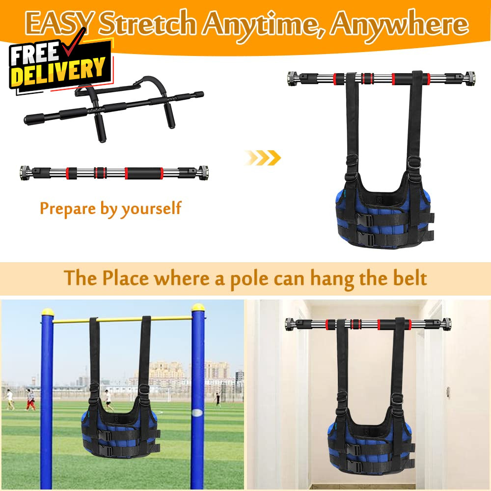 Back Stretcher Lumbar Traction Device Spine Decompression Belt for Pain Relief..