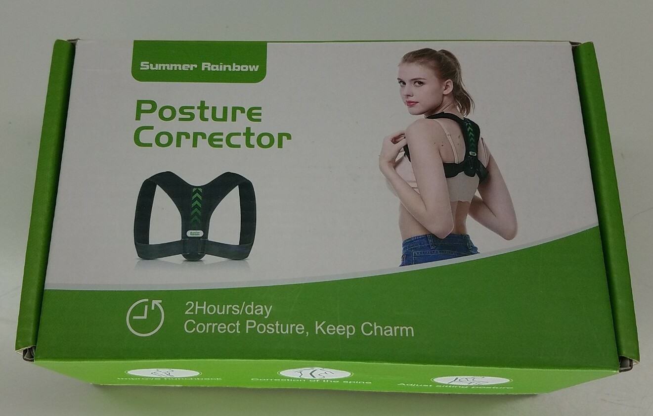 Summer Rainbow Posture Corrector Men Women Upper Back Straightener Improve Spine