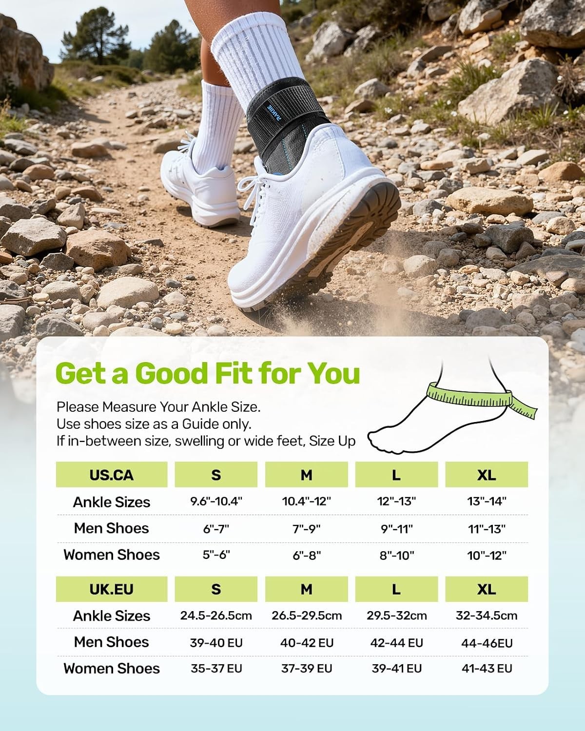 Quick Lace-Up Ankle Stabilizer – Breathable, Adjustable & Slim Fit for Sports, M